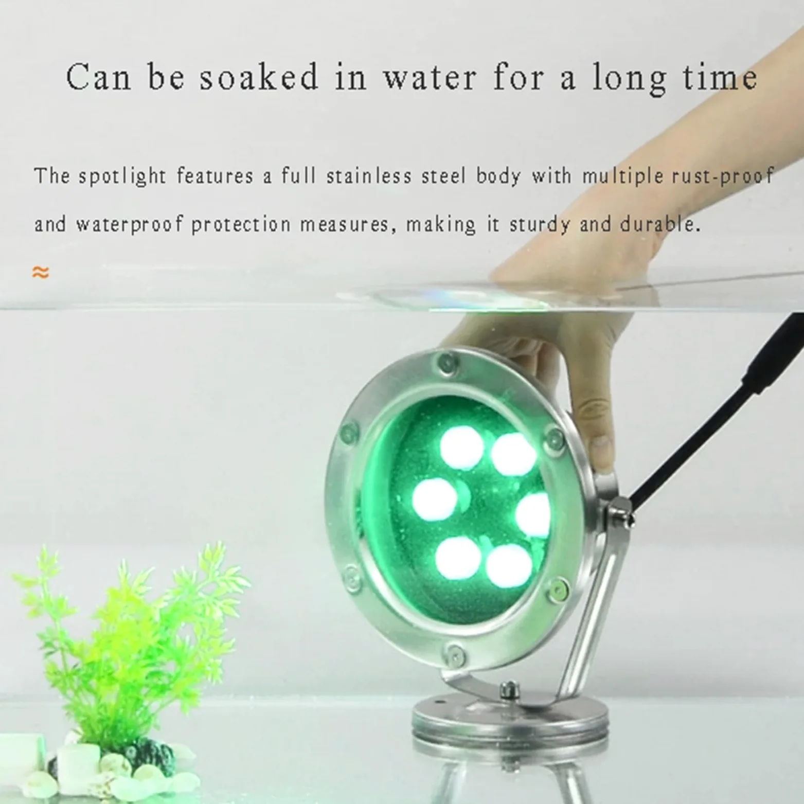 LED Luci Piscina - Faretto AC12/24V Impermeabile IP68 Luce del Paesaggio | Bassa Tensione Acciaio Inossidabile Luce Subacquea per Laghetti, Cascate, Roccale(Warm White,18W-DC24V)