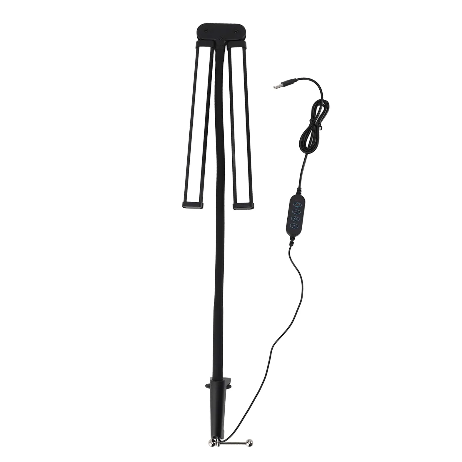 Lampada da Scrivania a LED a Doppia Testa Illuminazione da Scrivania Dimmerabile Continua Flessibile a Collo di Cigno per Postazioni di Lavoro per Ufficio Domestico USB 5V 10W