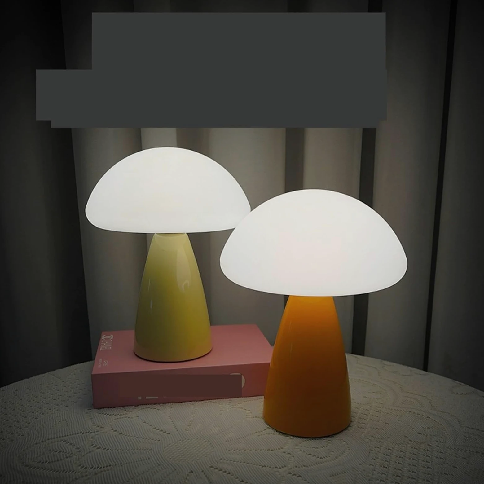 Lampada da comodino Lampada da tavolo in ceramica for camera letto, comodino, decorazione, paralume trasparente Lampade per la camera da letto