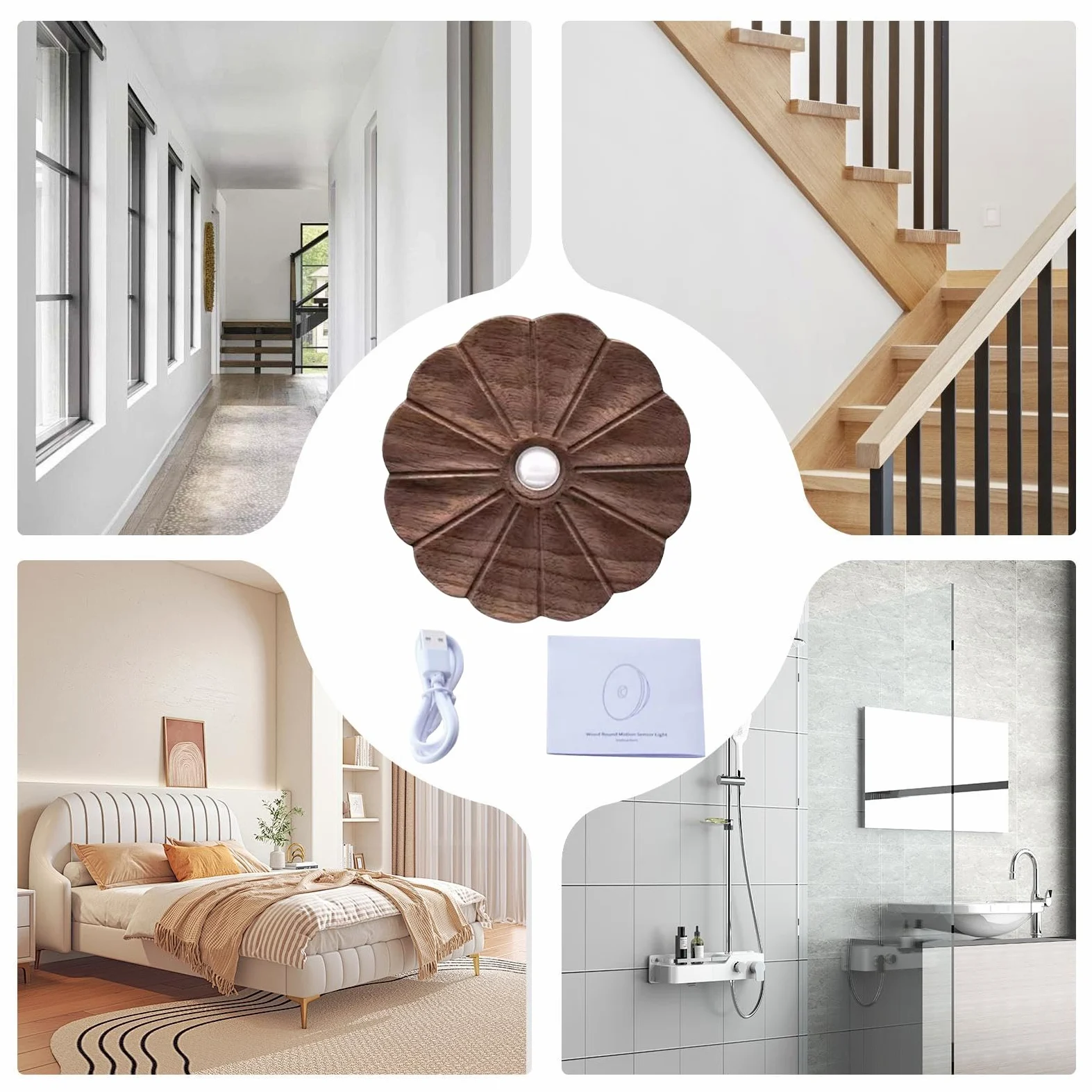 Mini lampada da parete a LED, luce notturna attivata dal movimento, per armadio, illuminazione a luce soffusa con energia, tecnologia a sensore efficiente, per camera da, corridoio, bagno