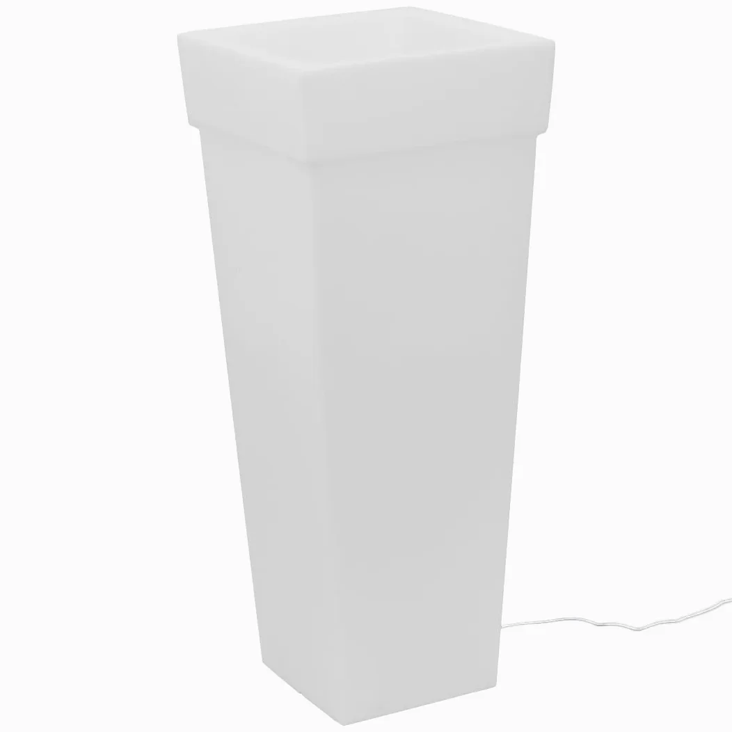 Danieli Lampada Vaso Luminoso da Giardino Oak a LED | in Resina Anti-Ingiallimento | Luce Bianco Neutro 4000 k| LED IP67 | Made in Italy | Trasformatore IP20 da 1,1 mt |cm 40x40x100| kg 6,5