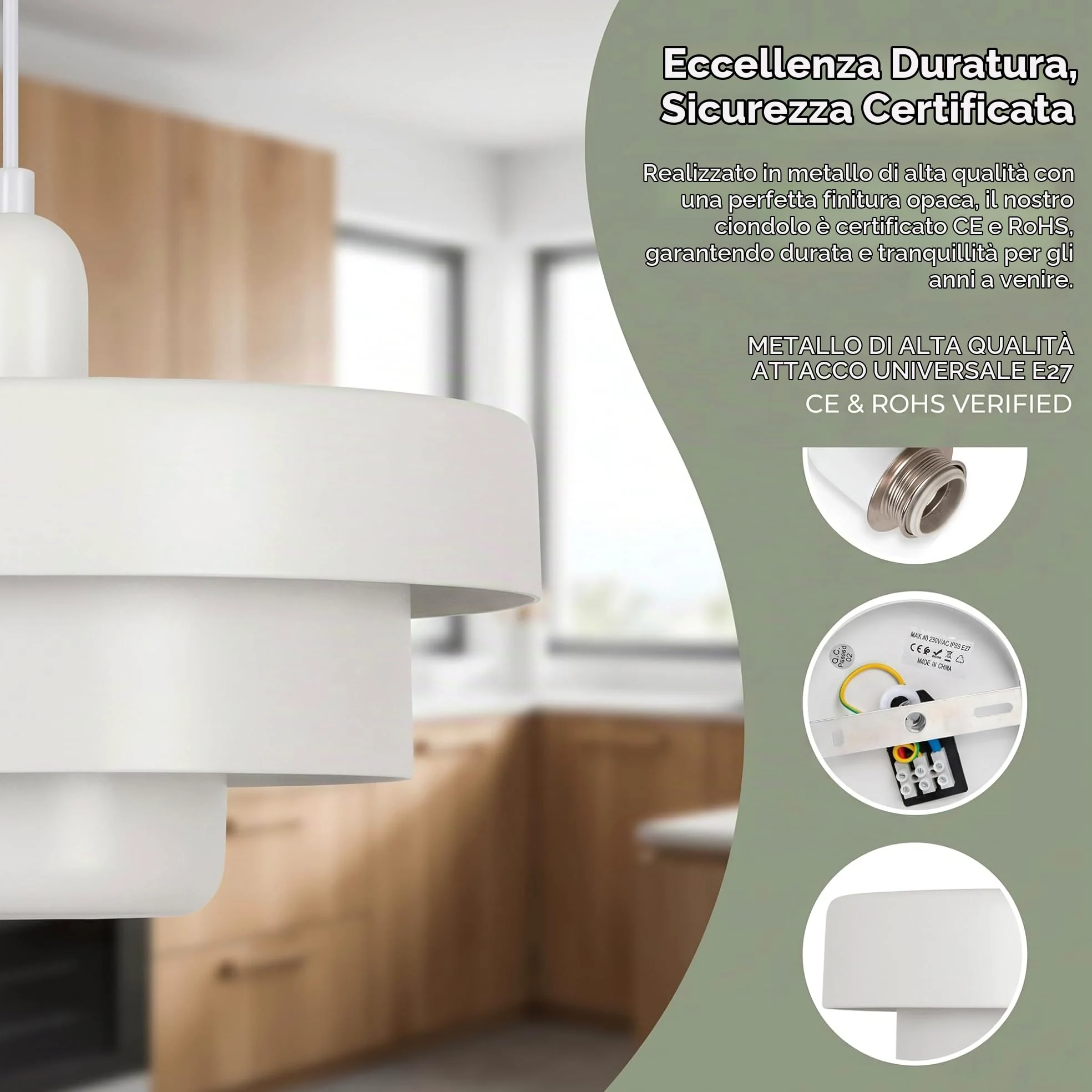 BARCELONA LED lampada sospensione MACARRON E27