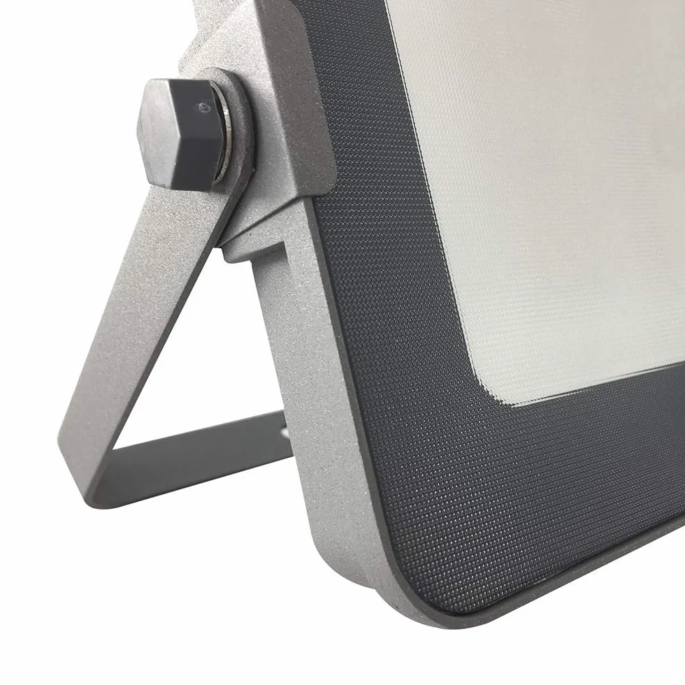 proiettori, Proiettore LED da esterno IP65 50W 4500-5000Lms, involucro grigio con fotocellula dal tramonto all'alba(10 Watts)