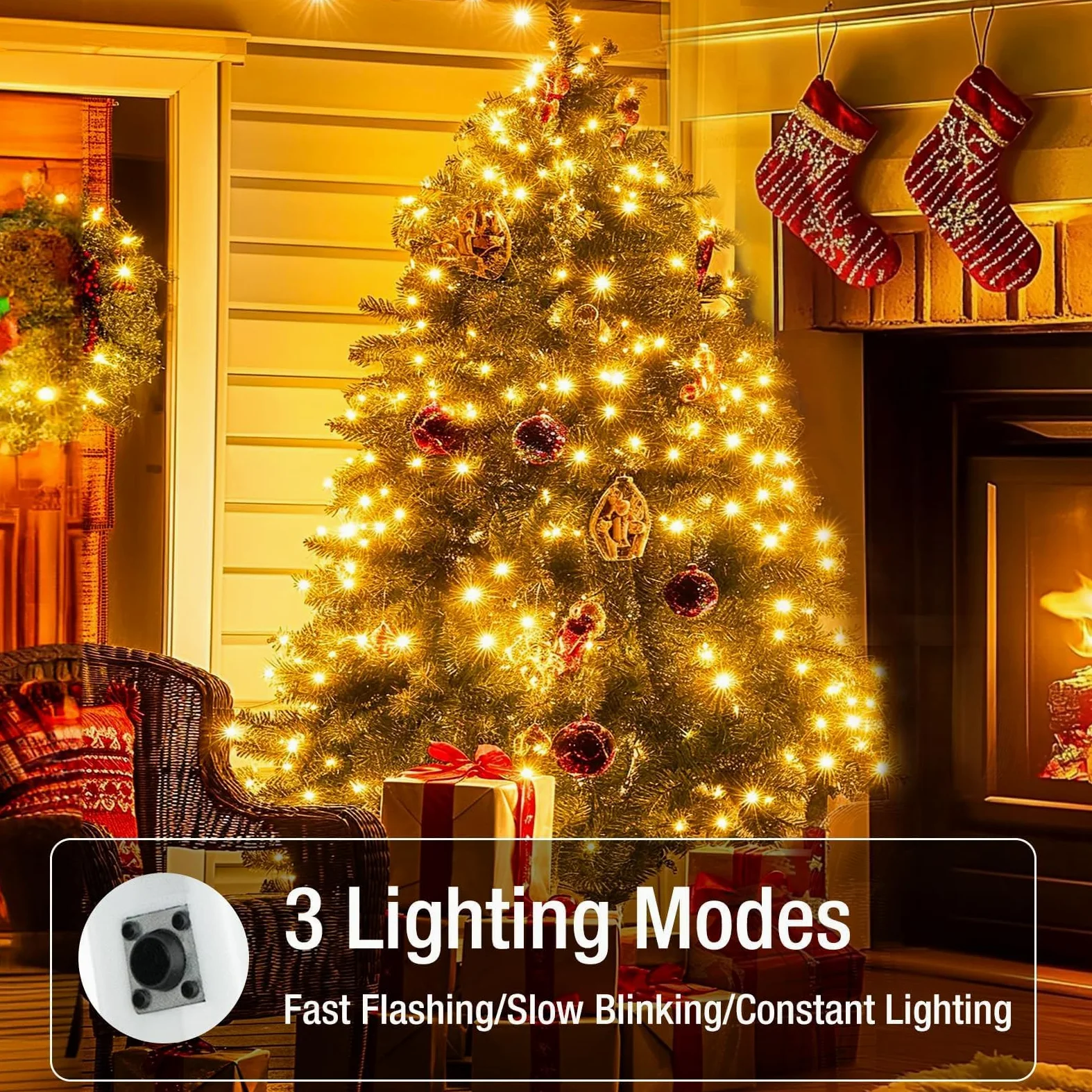 Confezione da 6 luci a batteria, 20 luci a LED scintillanti, 3 modalità, impermeabili, per barattoli, vasi, fai da te, feste, matrimoni, Natale, colore bianco caldo