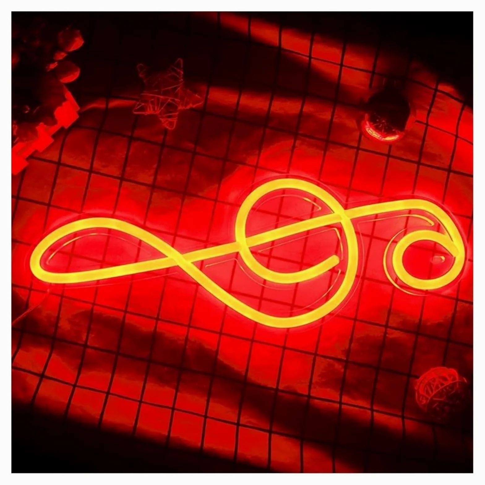 Luci al neon Insegne al neon, luci a LED con note musicali, lampade da parete artistiche per camera letto, negozio, sala feste