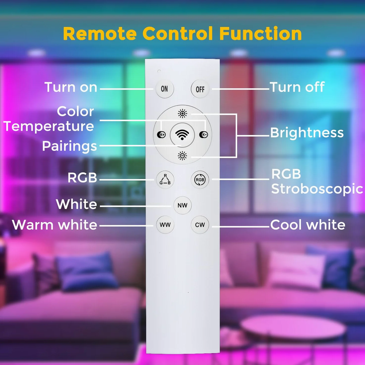 6x faretti da incasso a LED RGBW dimmerable 10W, faretto da soffitto LED Bluetooth APP cambio colore RGB+bianco caldo+bianco freddo, faretti LED rotondo da 230V per soggiorno, camera da letto
