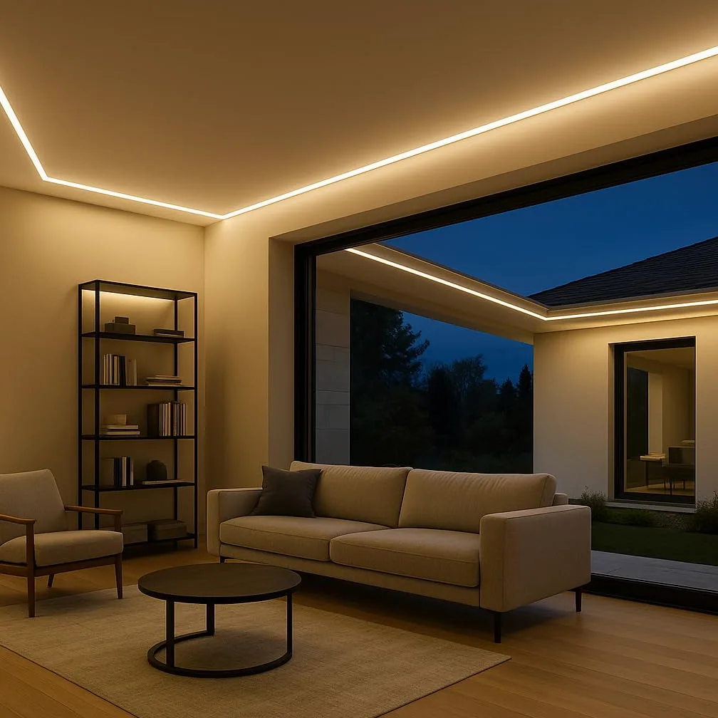 22 profili in alluminio per nastro LED 2 metri La guida del diffusore di luce, profilo LED incassato, dimensioni 20 x 20 mm, larghezza massima banda 15 mm, con coperchio in PC bianco