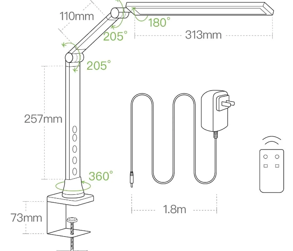 Luci A Clip Lampada Pinza Luce Da Lettura Luce Da Lettura Clip Led Braccio A Led Protezione Per Gli Occhi Desk Lampada Speciale Per Apprendimento Del Computer Schermo Per Computer Scrivania Pieghevole