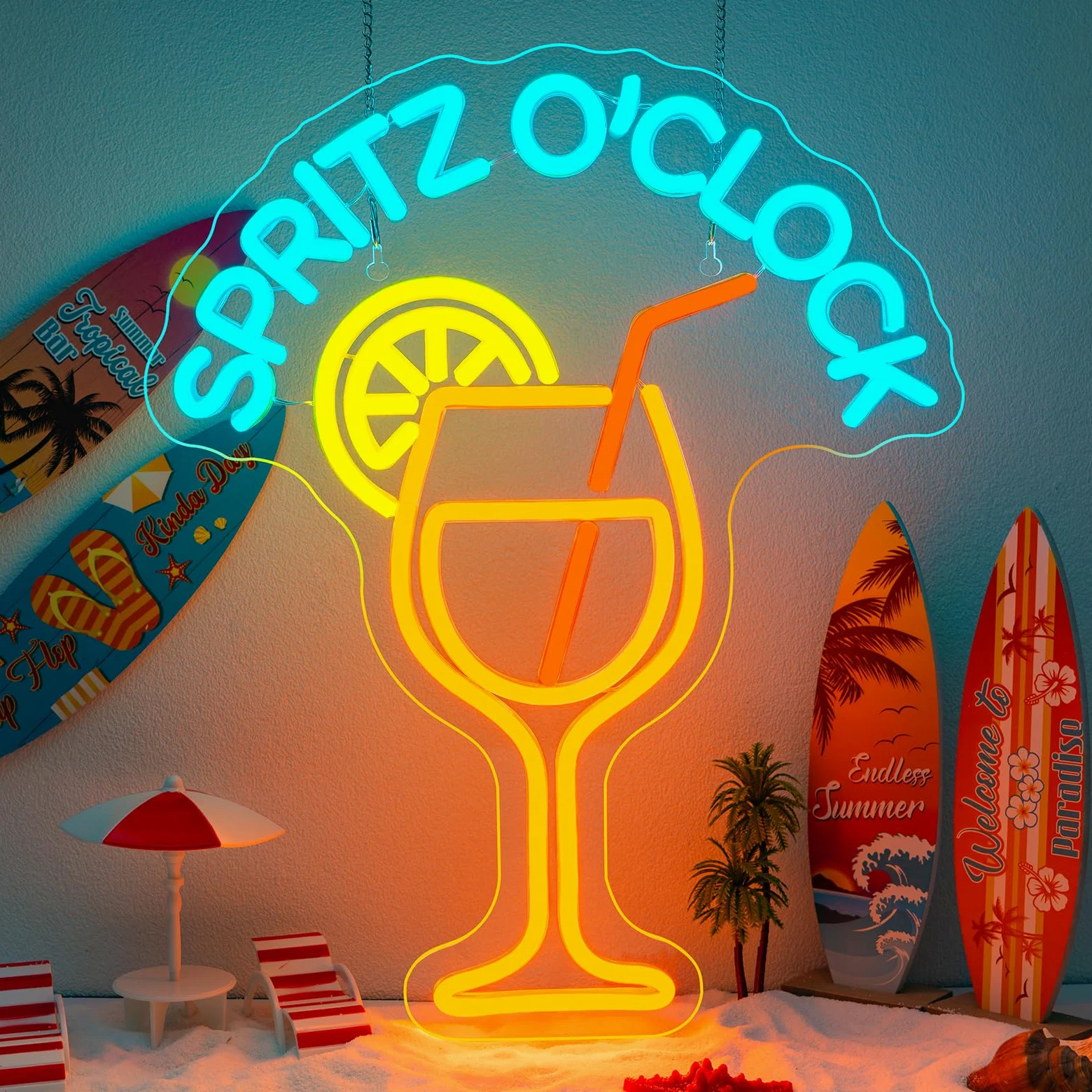 NYXEN Targa neon per cocktail O'clock Neon Sign Beer Time LED per cocktail bar uomo caverna club pub party cucina ristorante