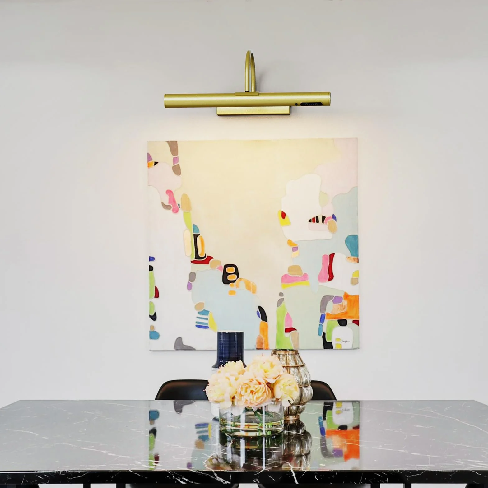 HARPER LIVING Lampada da parete ricaricabile senza fili per quadri, lampada da parete a batteria con telecomando, regolabile a 180° applique a LED per quadri, freccette, gallerie d'arte - Oro