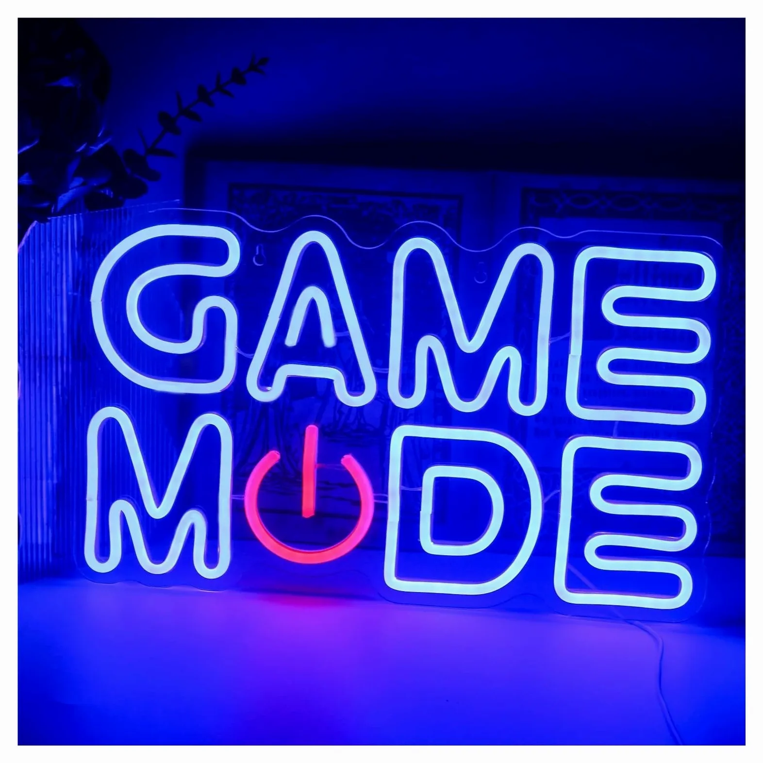 Luci al Neon Da Parete Insegna Al Neon "Game Mode" Per Decorazioni Murali Sala Giochi Camera Da Letto Di Casa Area Videogiochi Luci A Led Dimmerabili 43x22cm