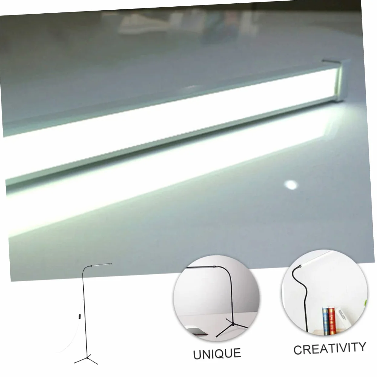 OSALADI Lampada da Lettura Luce senza Abbagliamento Dimmerabile con Clip LED Braccio lungo Flessibile, Alimentazione Usb Nero per Scrivania e Libro