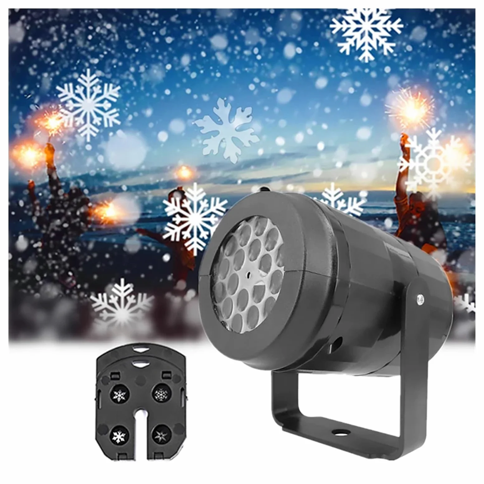 Proiettore natalizio per esterni, Luci for feste di Natale Proiettore a fiocchi di neve Luce da palcoscenico a LED Rotante Modello natalizio Illuminazione natalizia for esterni Decorazioni da giardino