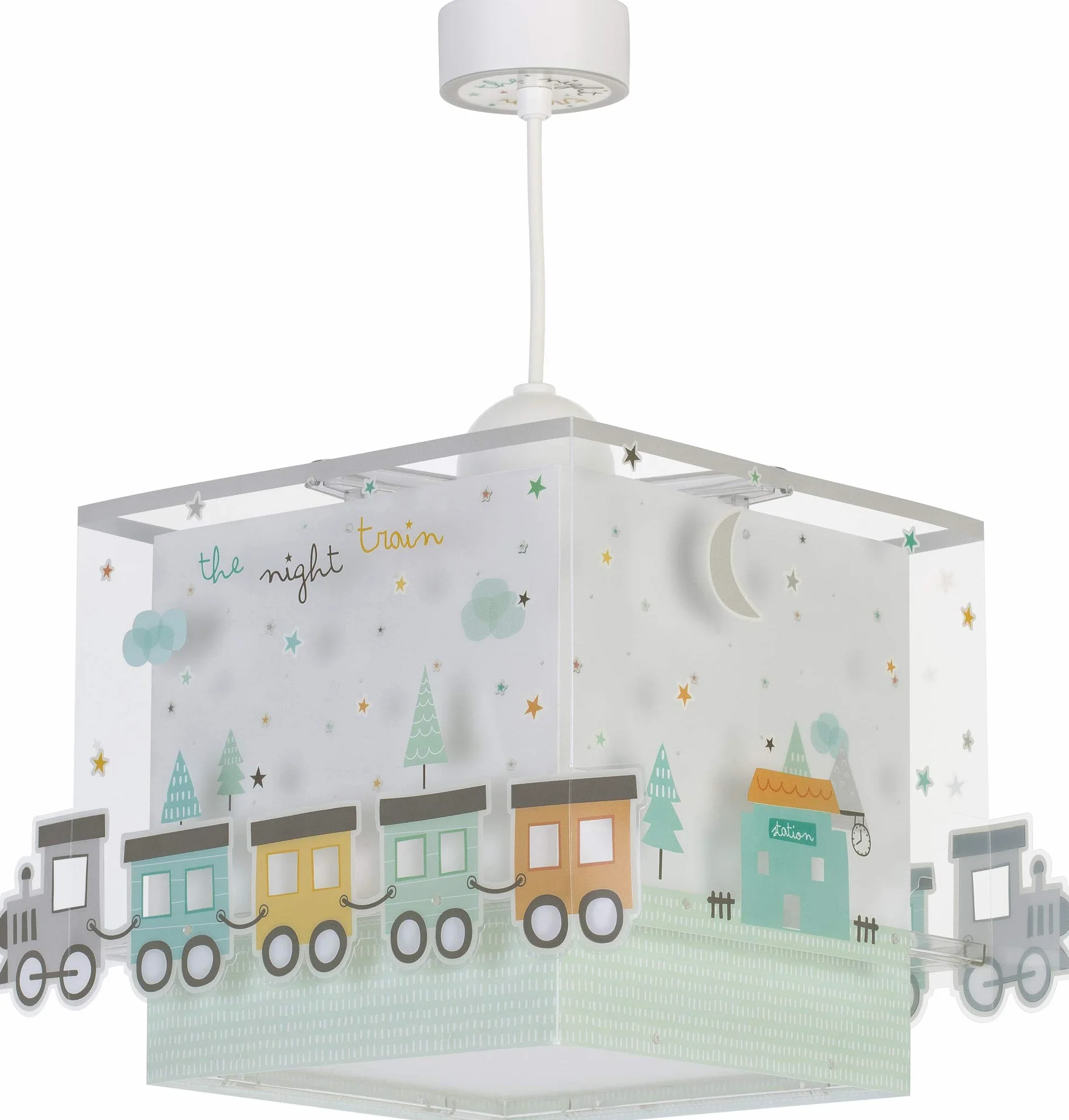 Dalber - Lampada da soffitto E-27, Il treno notturno, Multicolore, 24 x 32 x 21.5