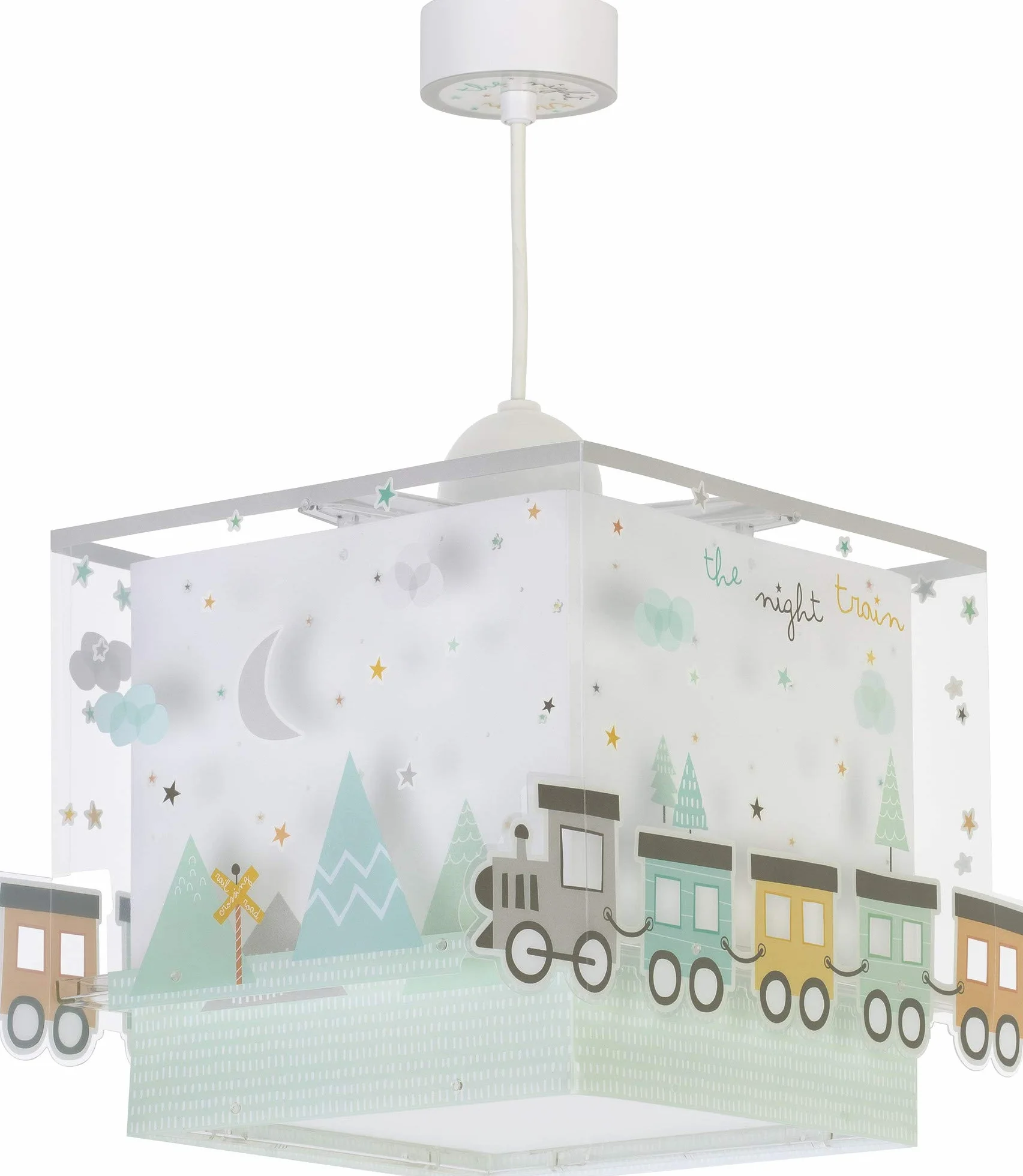 Dalber - Lampada da soffitto E-27, Il treno notturno, Multicolore, 24 x 32 x 21.5