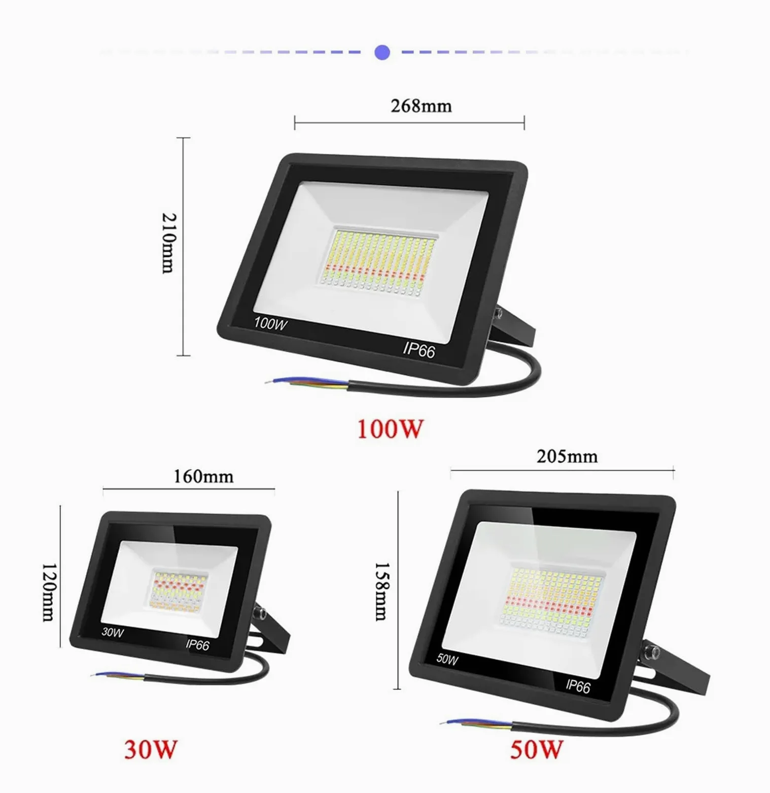 Faretto LED da Esterno, Tuya Smart Proiettore LED Riflettore Illuminazione Esterna 30W 50W 100W RGB Dimmerabile Luce Bianca Calda Fredda Supporto ,per Giardino Corridoio Cortile(With Remote Control,50