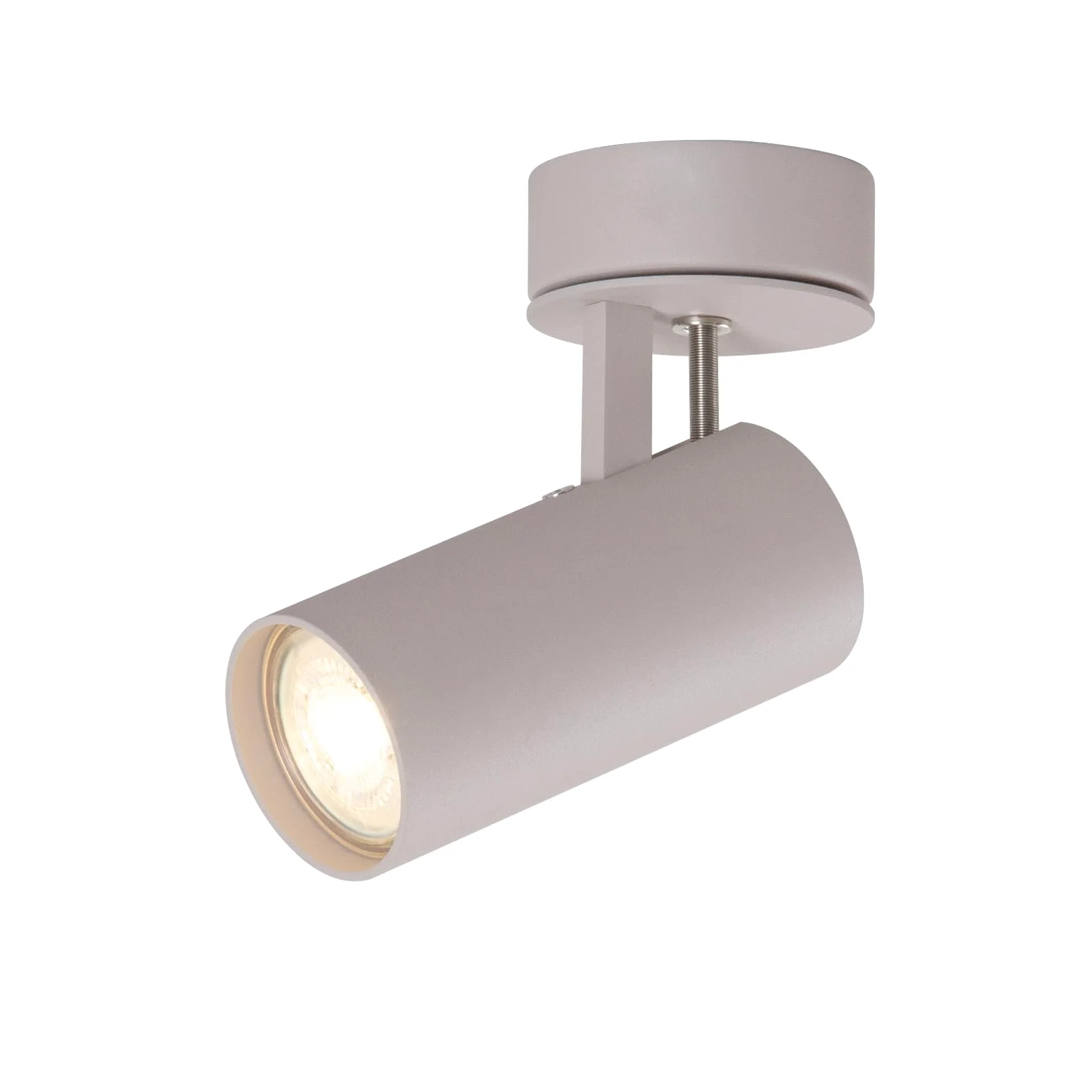 DAWALIGHT Plafoniera LED Faretti GU10 5W 3000K Bianco caldo Faretto Orientabile da Parete Luci da Soffitto per Interni Cameretta Soggiorno Camera da Letto, Grigio sabbioso, Alluminio
