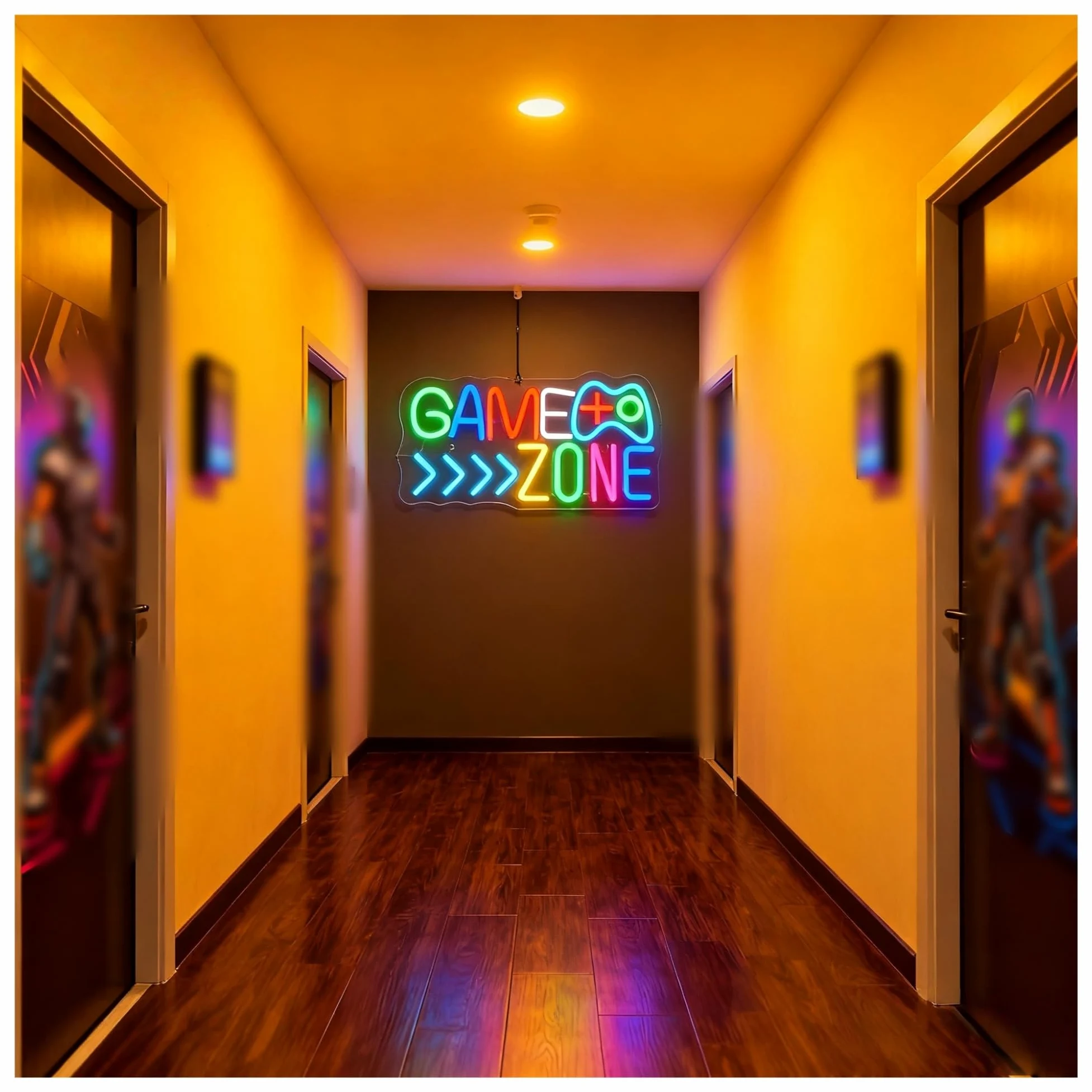 Luci al Neon Da Parete Insegna Al Neon"Game Zone"da Parete Per Camera Da Letto, Sala Videogiochi, Luci Decorative 40x23cm