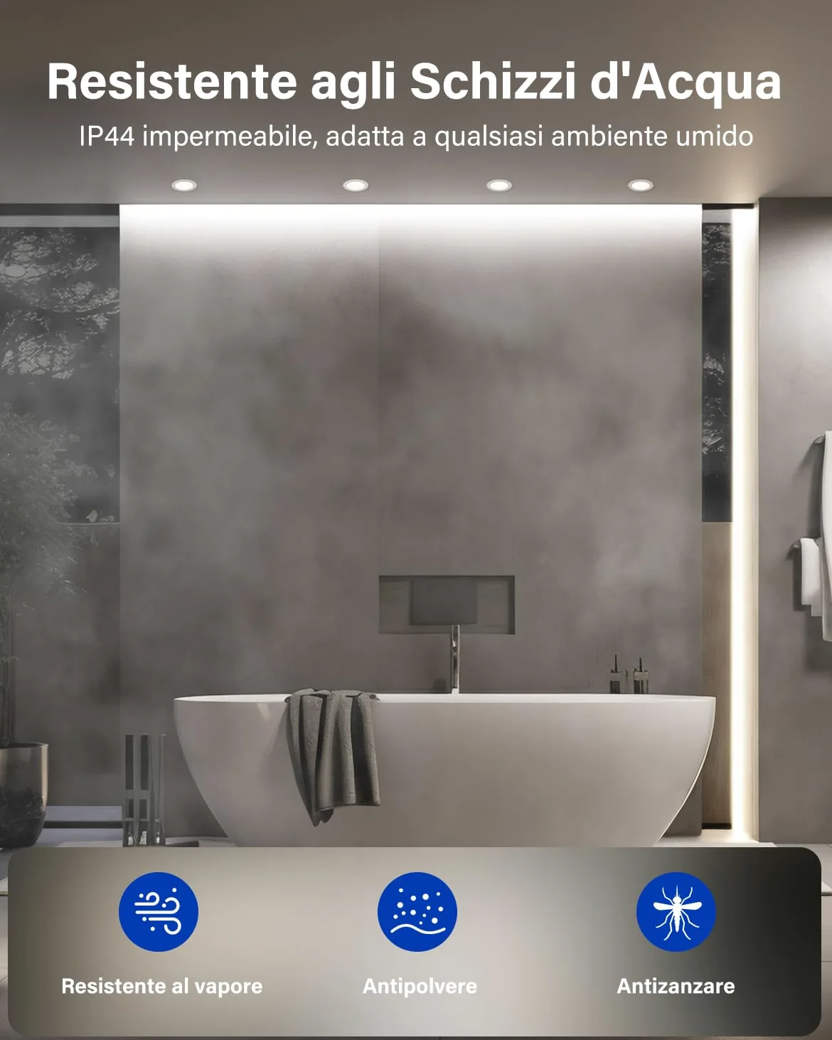 Leselux 5W Faretti LED da Incasso per Cartongesso 3CCT IP44, 20 Pezzi | 380LM Luci da Soffitto Bianco Caldo Bianco Naturale Bianco Freddo, Foro 65-80mm, Luci da Incasso per Bagno Cucina Soggiorno