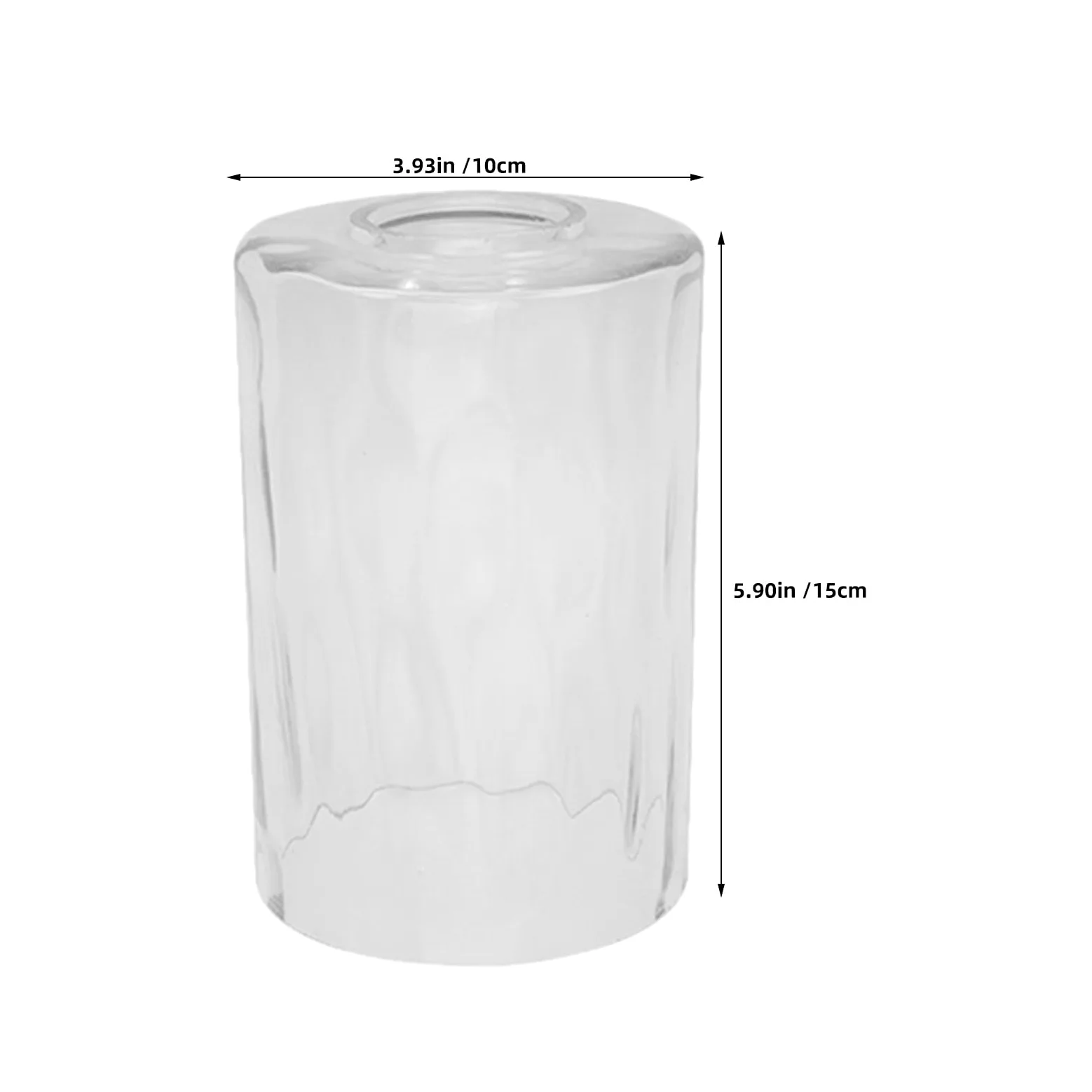 POPETPOP 3 Pezzi Paralume in Vetro Trasparente Martellato Cilindrico E27 | Diffusione Uniforme della Luce, Leggero e Resistente alle Alte Temperature, Ricambio per Soggiorno e Ambienti Commerciali