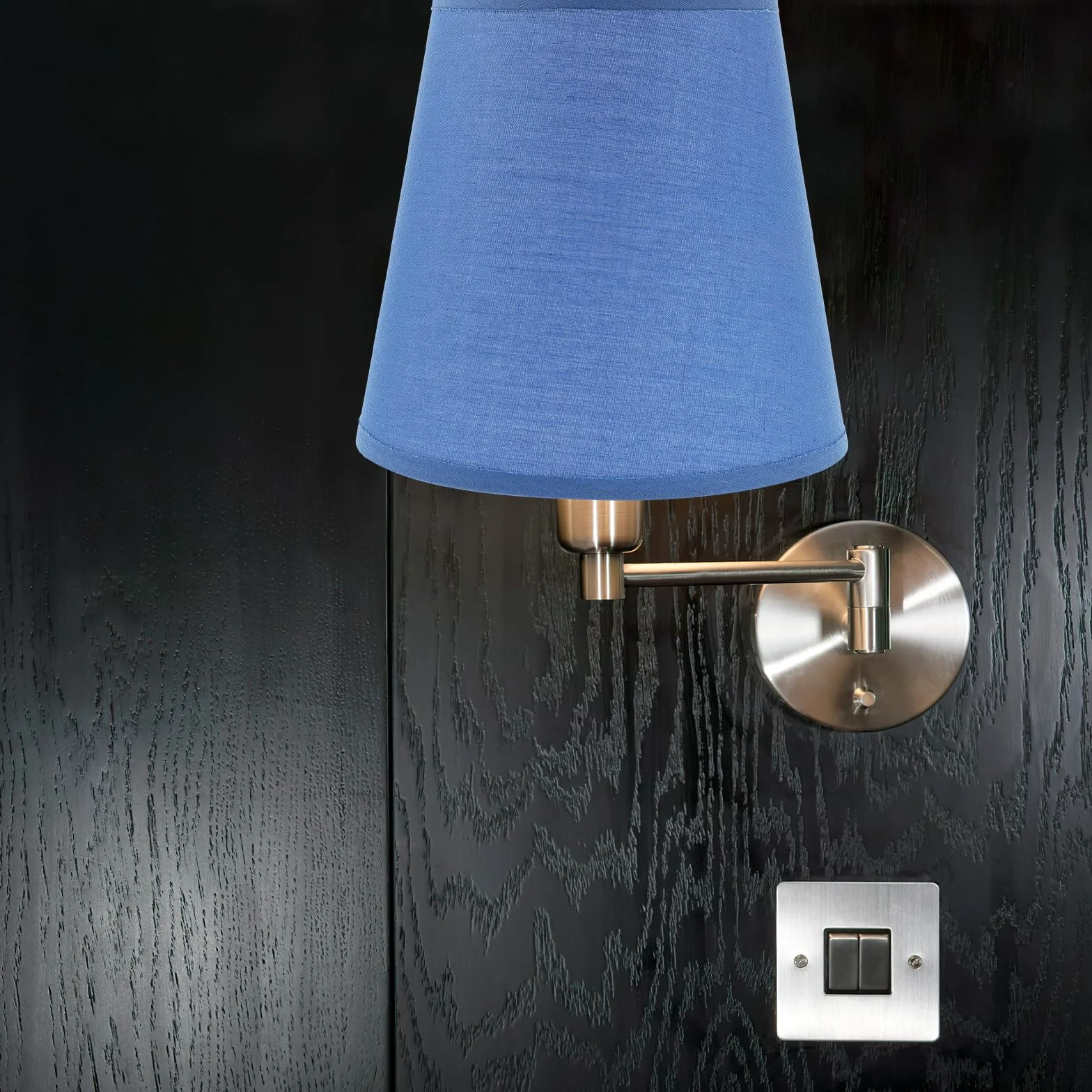 Paralume per Lampada da Tavolo e Sospensione E27 di Lino Azzurro Copertura Leggera a Forma Cilindrica per Soggiorno Camera da Letto e Ufficio Design Moderno e Luce Morbida