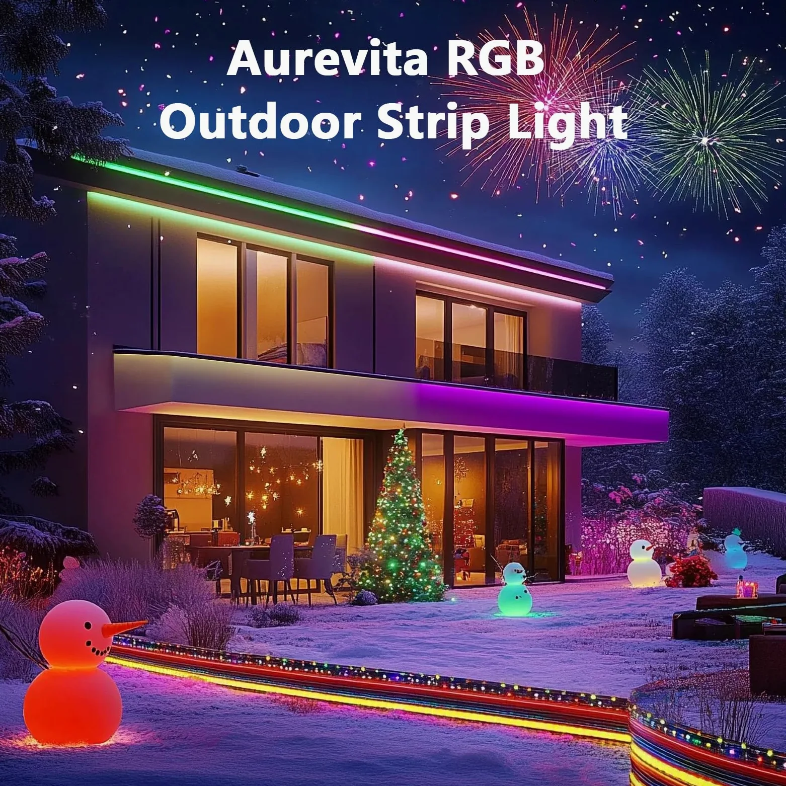 Striscia LED impermeabile per esterni, IP67, con sincronizzazione musicale, striscia LED controllata da app, per fotocamera, giardino, balcone, vacanze, decorazione della stanza (20 m)