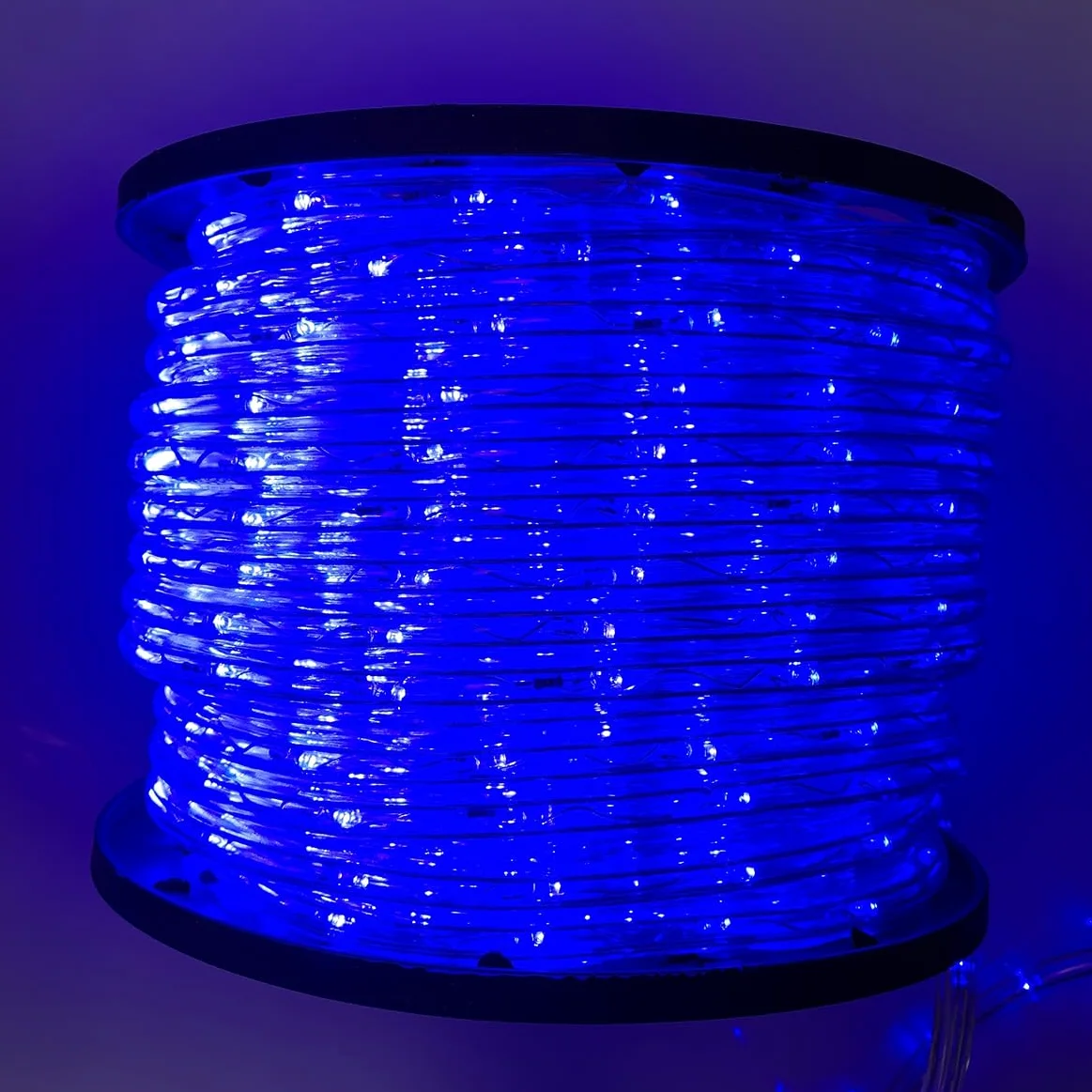 Bobina 50 metri TUBO LED luminoso luce Blu 220v IP65 LUCE FISSA 2pin