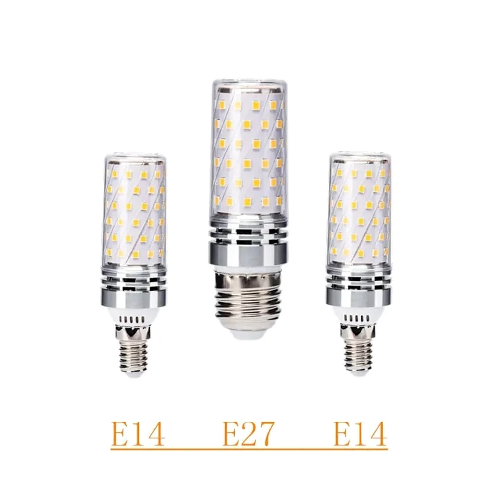 lampadine 50 pz. AC110~220V 1 2W. E27 / E14 LED Lampada GUIDATO Lampadina SMD2835. Lampadina di Mais 8. 6. DS ad Alta luminosità lampadario Candela Candela Cristallo Luce Decorazione della casa(E14,