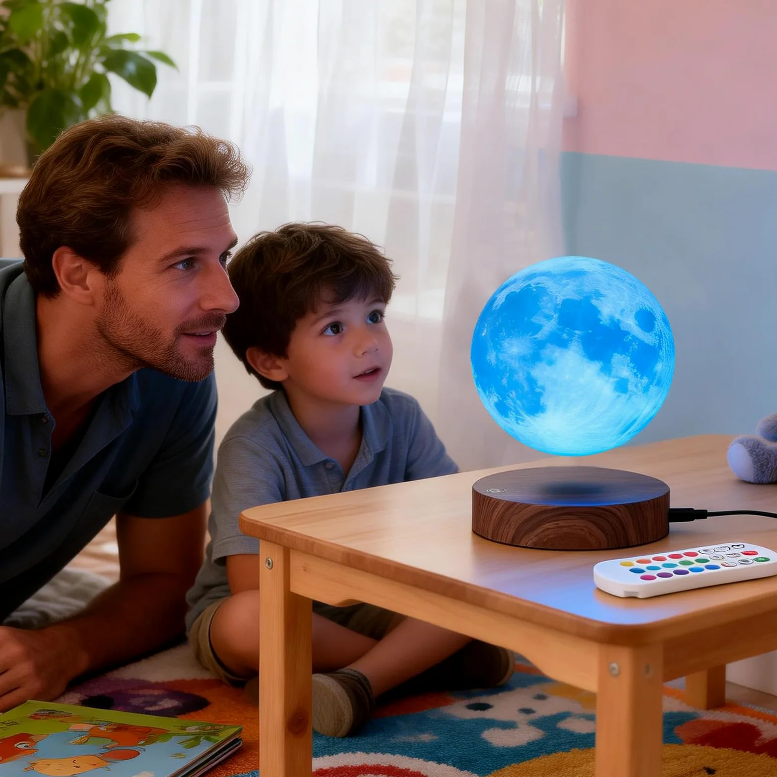 Lampada lunare levitante,Lampada lunare galleggiante 3D LED Magnetico, Regali di Natale per Bambini Lover Friends Office Home Decor-6inch