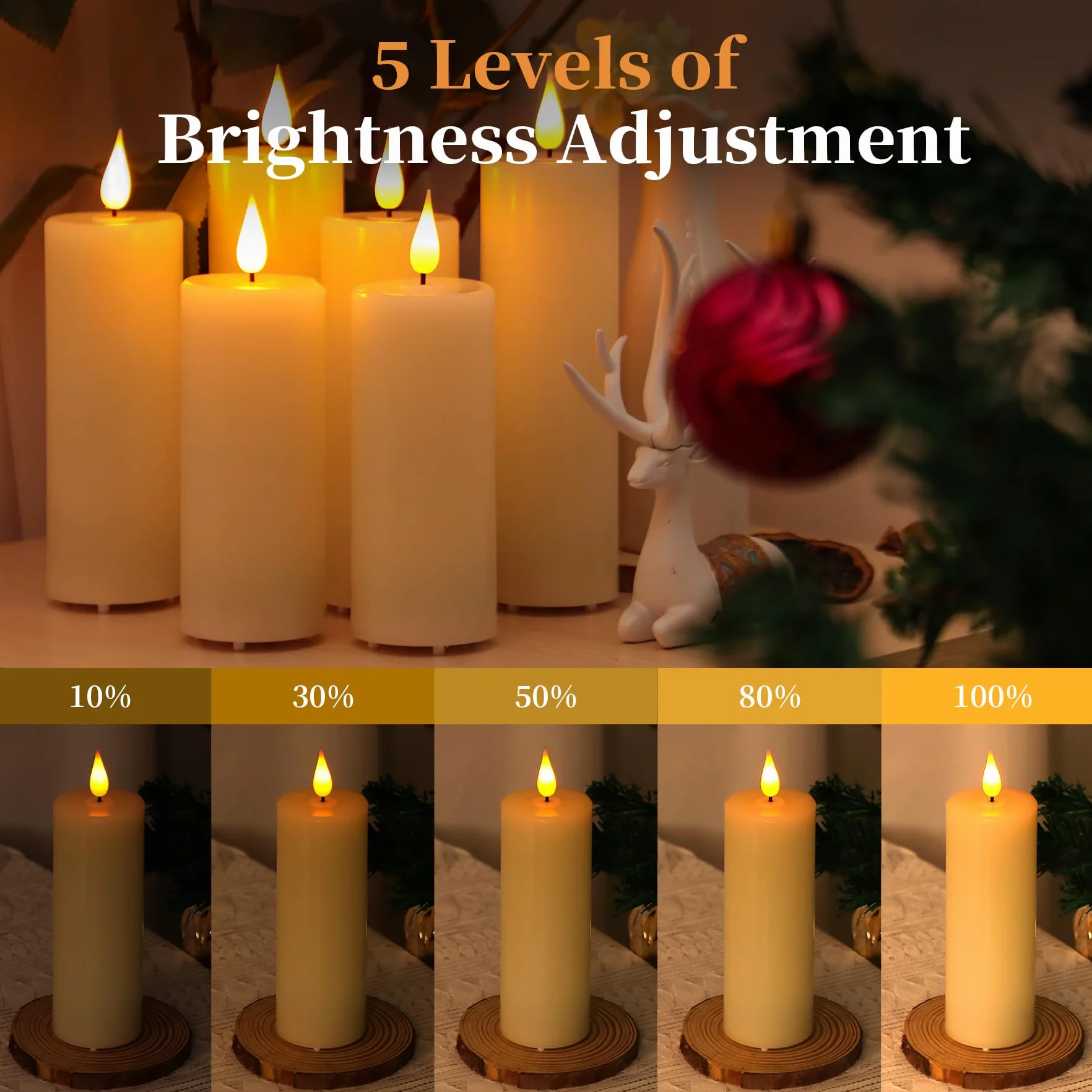 Forever Speed Candele LED Ricaricabili 6 Pezzi con Telecomando (12cm/14cm/16cm) Dimmerabile Candele Senza Fiamma con Cavo USB Flameless Candele per Decorazione per Feste, Matrimonio
