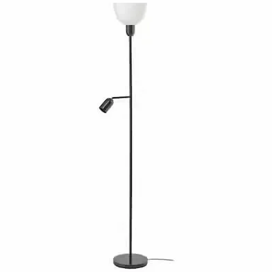 Ikea Hektogram Lampada da terra / Lettura, Nero/Bianco