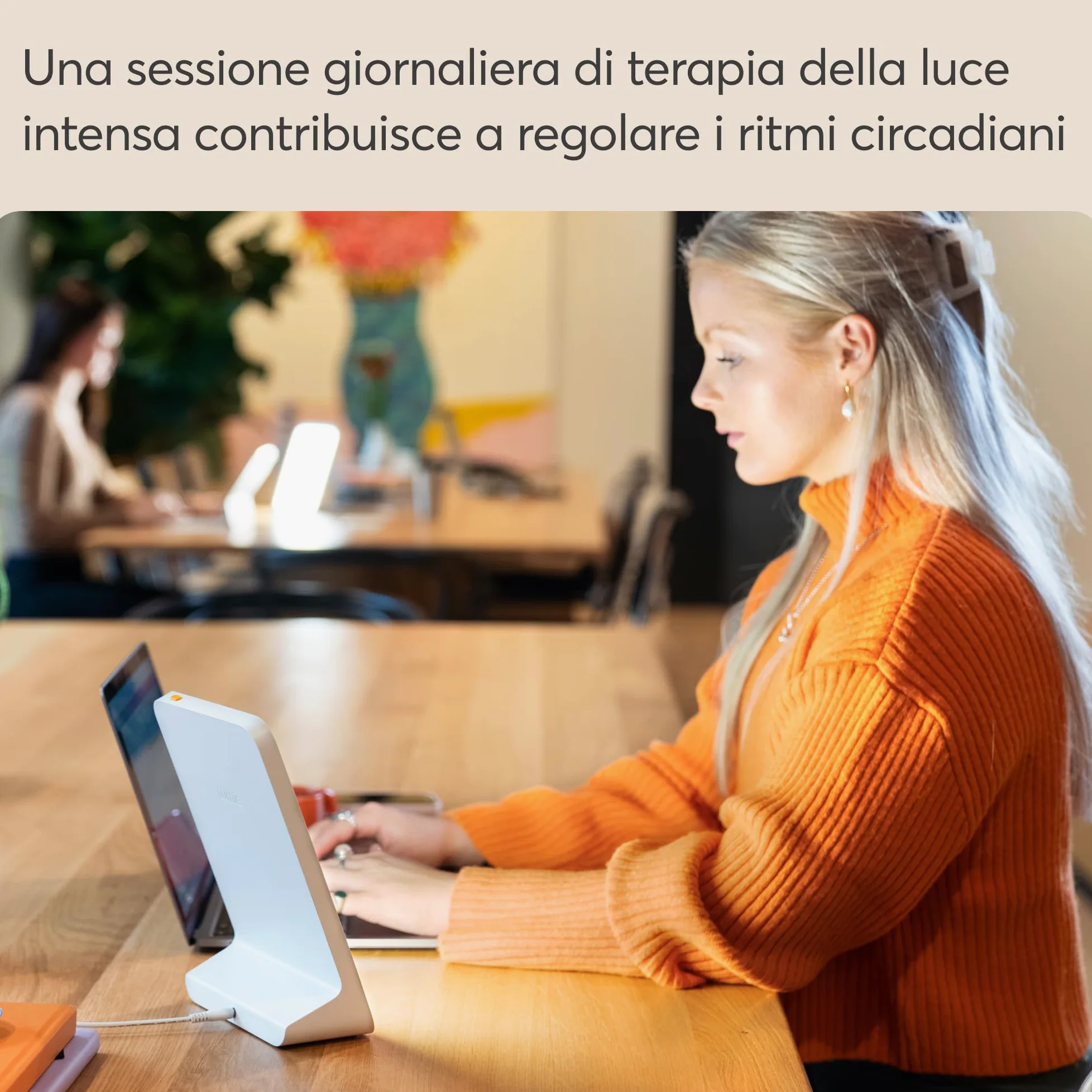 Lumie Mini Lampada compatta per terapia della luce intensa per ottimizzare l'umore, l'energia e l'attenzione