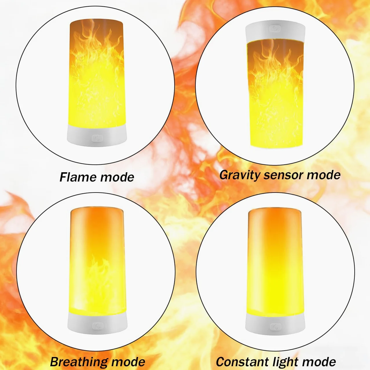 Lampada Effetto Fiamma, Lampada a Fiamma a LED Ricaricabile Tramite USB Impermeabile Luce Notturna a Fiamma con Base Magnetica e Ganci in Metallo per Natale, Feste, Interni ed Esterni