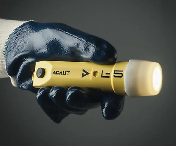 MBS FIRE Adalit L-5Plus ATEX - Lampada da casco, protezione EX per l'uso in quasi tutti i settori di sicurezza