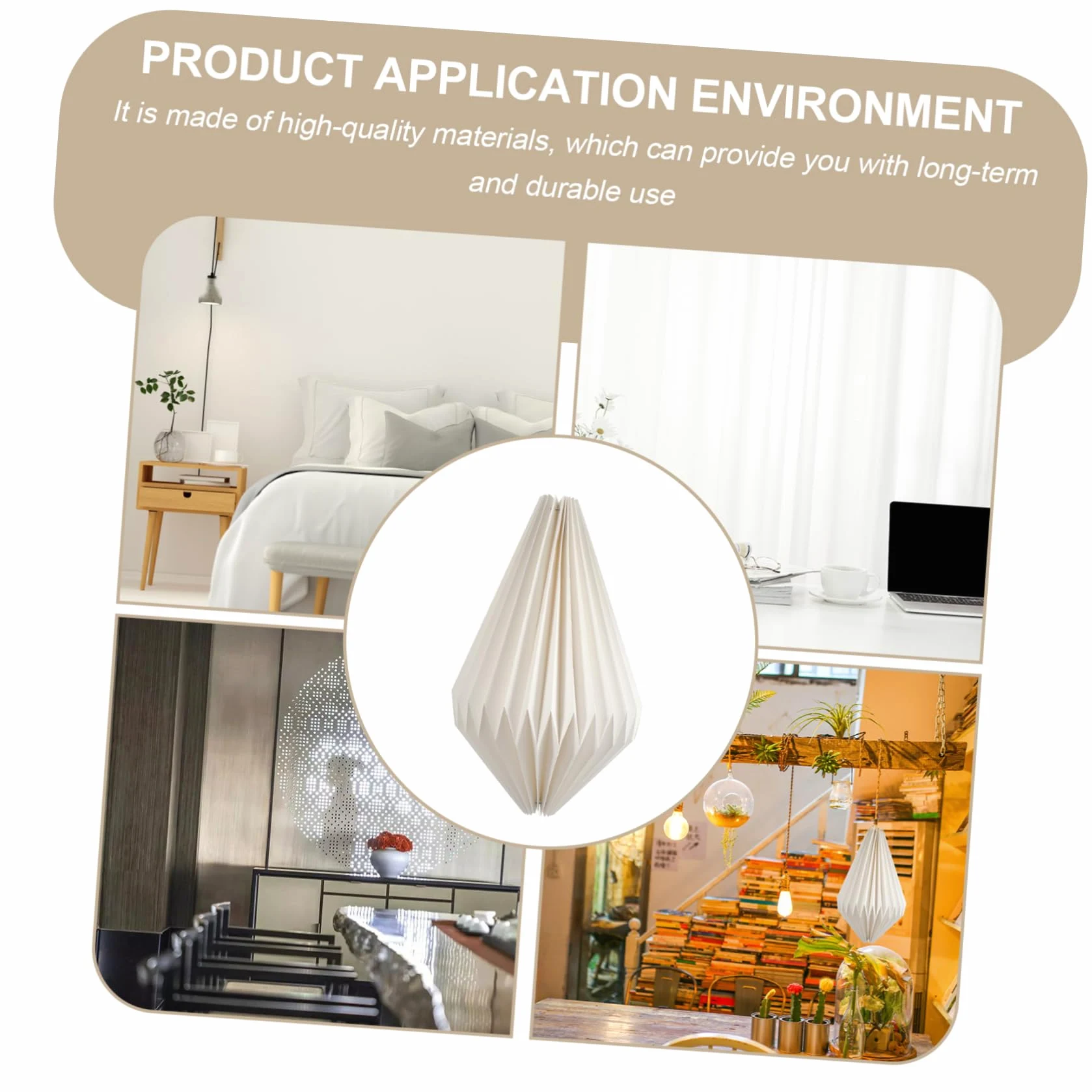 HOMSFOU 2pezzi Lampada Sospensione Origami Paralume Decorativo Per Chandelier e Illuminazione Domestica Materiale Sicuro e Inodore Stile Creativo Per Soggiorno e Ristoranti