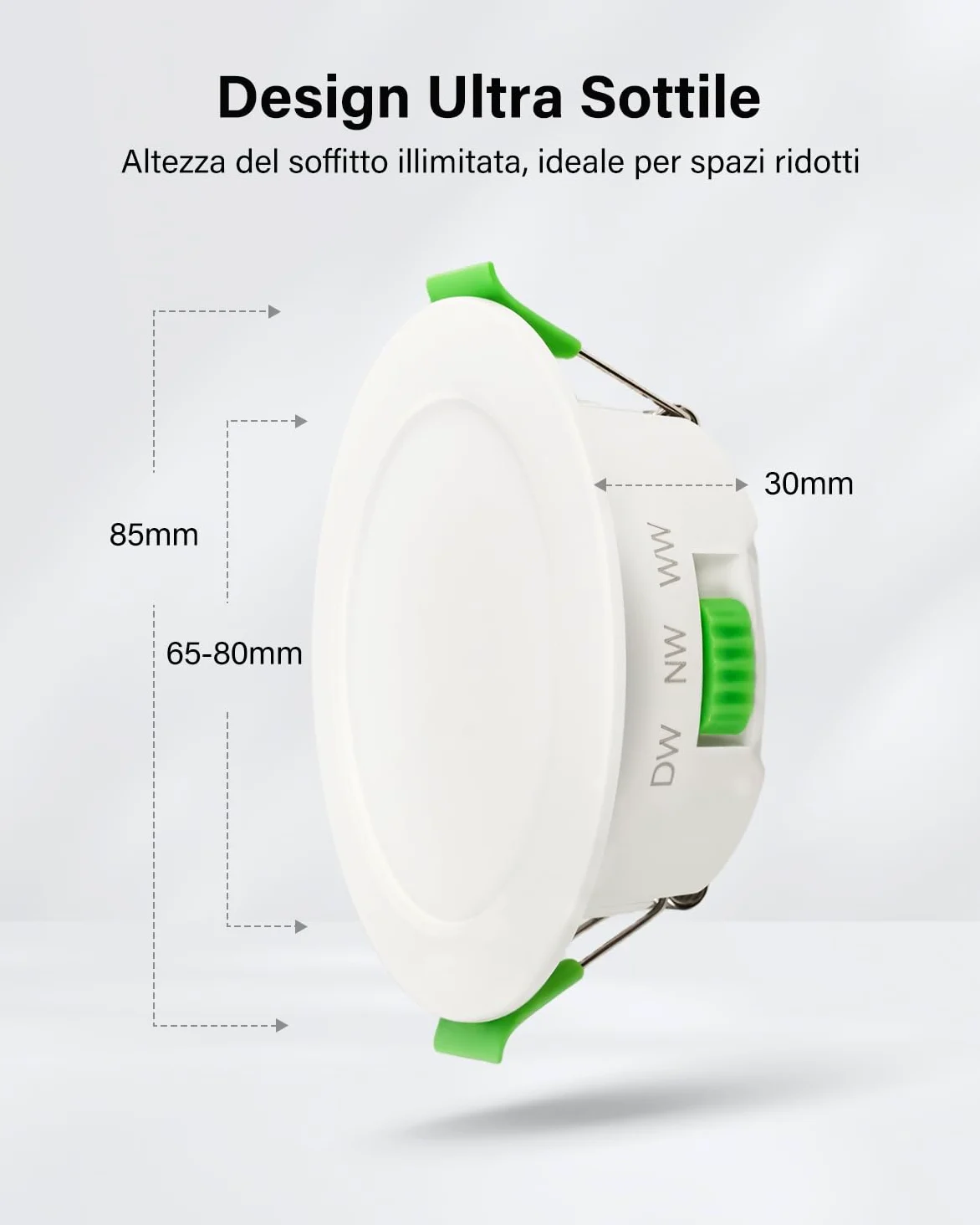 Leselux 5W Faretti LED da Incasso per Cartongesso 3CCT IP44, 20 Pezzi | 380LM Luci da Soffitto Bianco Caldo Bianco Naturale Bianco Freddo, Foro 65-80mm, Luci da Incasso per Bagno Cucina Soggiorno