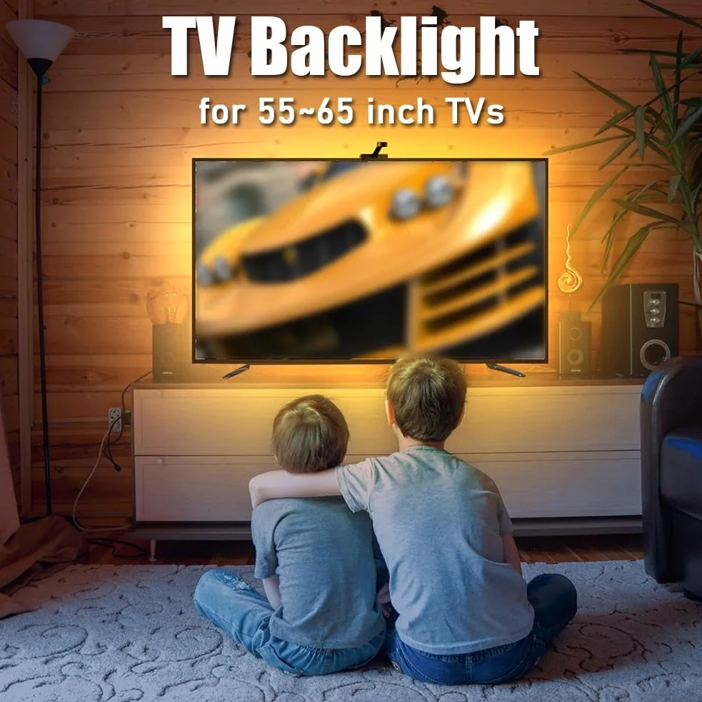 Striscia di Luci A LED Strisce LED Intelligenti Striscia Luminosa Dell'ambiente del Computer Sincronizzata con Lo Schermo del Suono E della Luce Adatto per TV da 55~65 Pollici