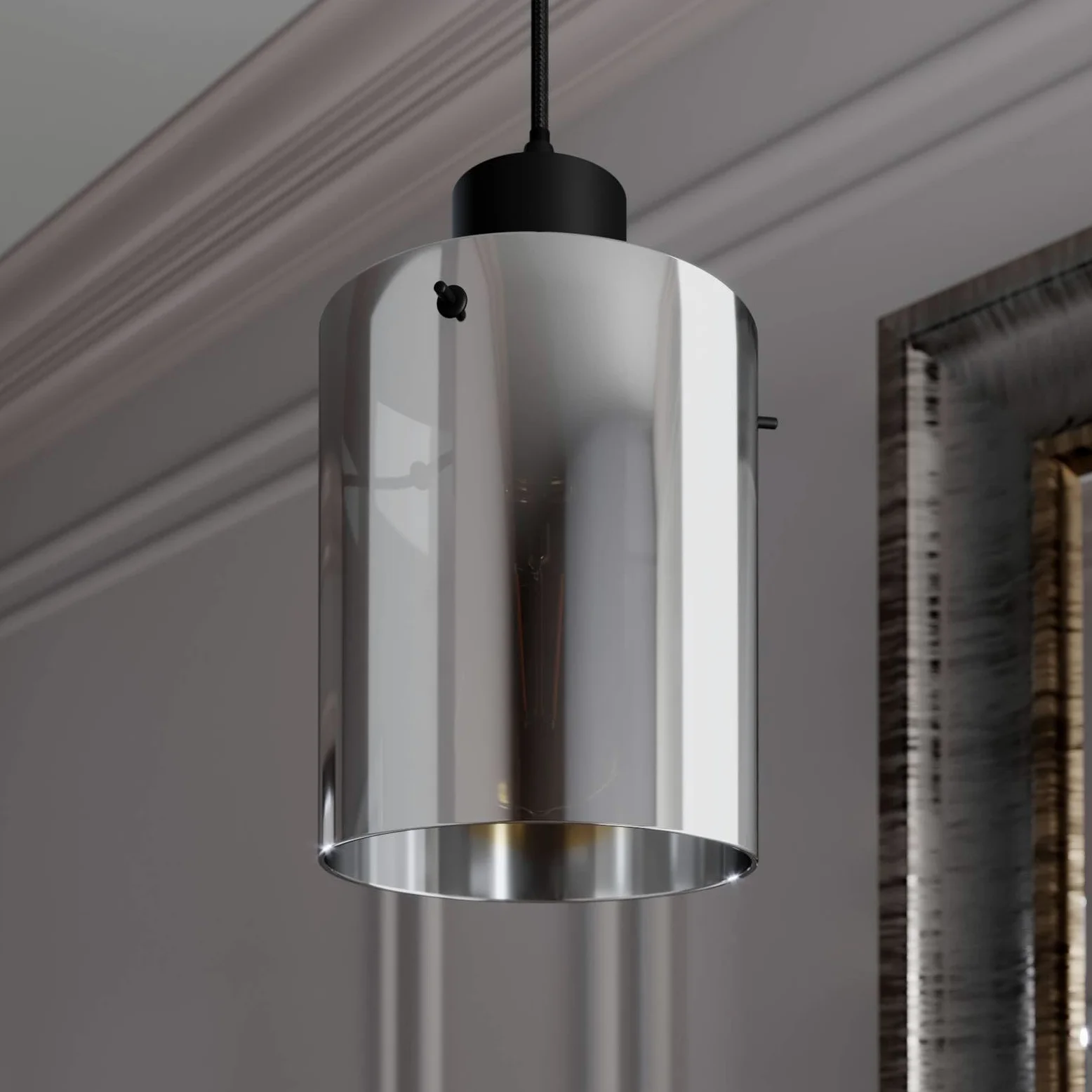 Lindby Lampada a sospensione dimmerabile (Moderno) colore Nero ad es. Soggiorno & Sala da pranzo lampada in vetro, per tavolo