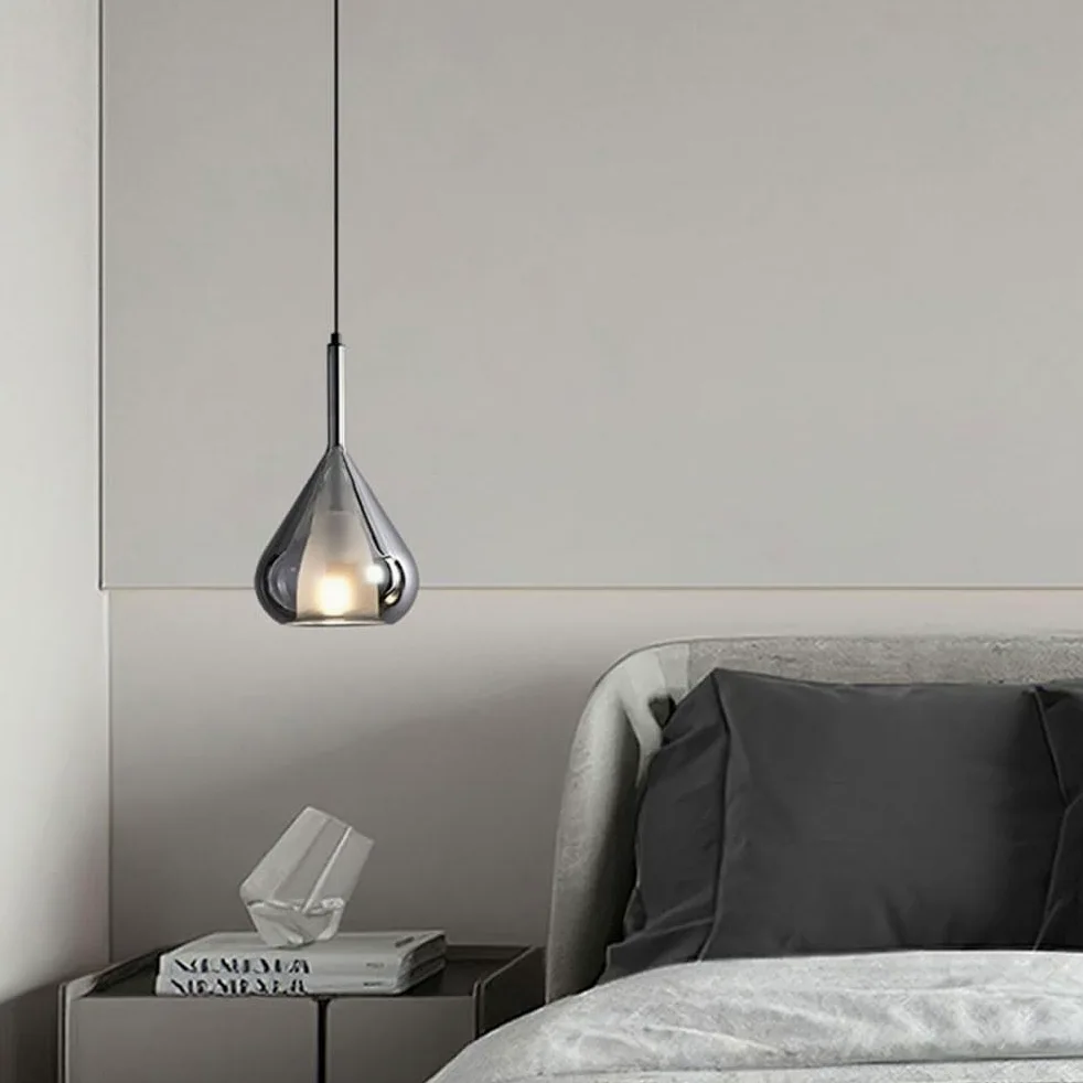 Lampadari in Stile Nordico, Paralume per Lampada a Sospensione a Forma di Goccia d'Acqua dalla personalità Creativa, Lampada a Sospensione a Testa Singola E27 Scream, Lampada da soffitto a Filo,