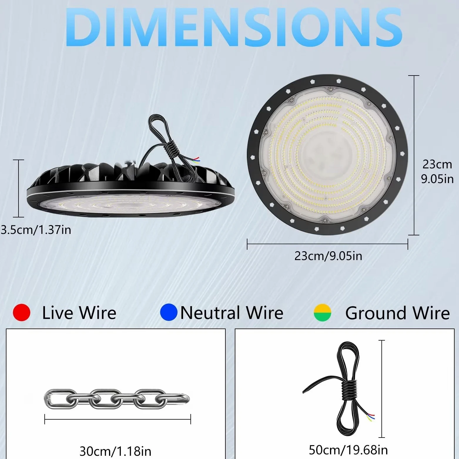 loyal 100W UFO Faretto LED 10000LM, 6000K Bianco Freddo Potente Alta Luce Della Baia, IP65 Impermeabile UFO Lampada da Officina, LED Industriale Interni per Fabbrica Magazzino