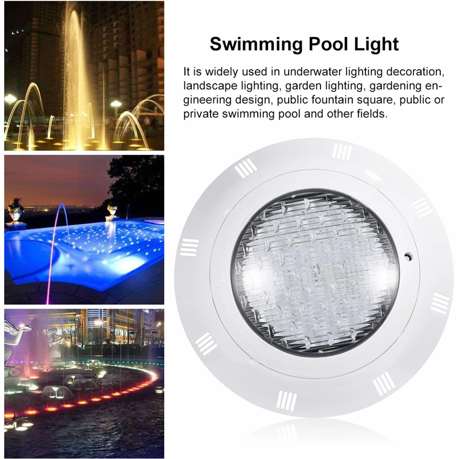 Luci per Piscina a LED RGB da 35 W, Lampada Luminosa Subacquea Multicolore da 12 V 360 LED RGB con Telecomando per Fontana per laghetto