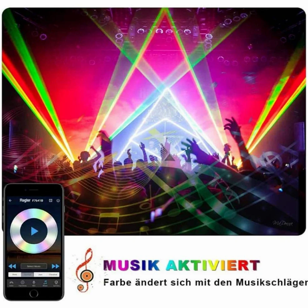Striscia LED 5M, WiFi Luci LED Colorate Smart Phone Strisce LED Compatibile RGB SMD 5050 Musica SYNC LED Strip Controllo App E 24 Tasti Telecomando RF per Casa Cucina Festa TV Decorazione,15M