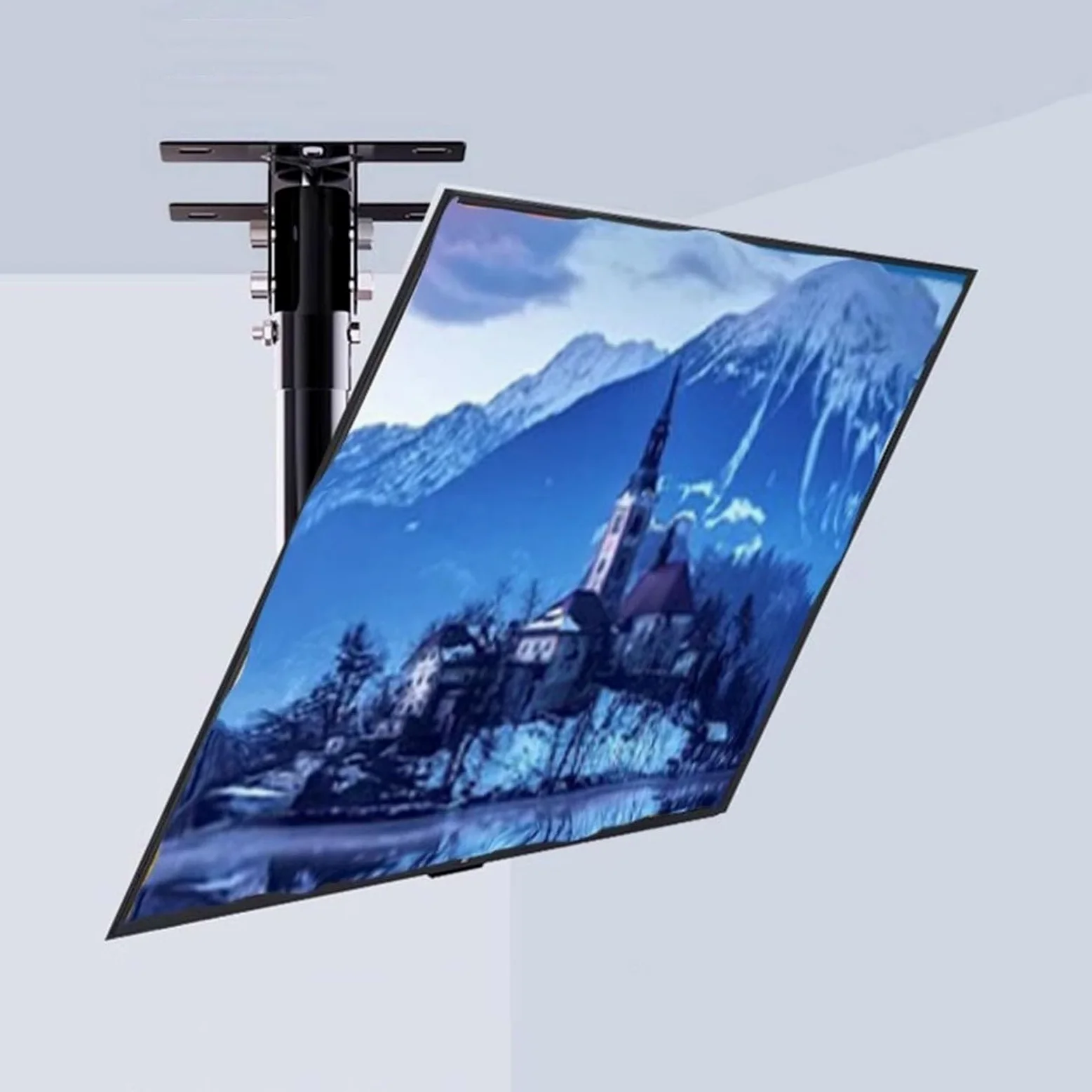 Telescopico Supporto per TV da Soffitto, Supporto TV Parete, Supporto TV Girevole E Inclinabile A 360 Gradi per TV da 27 A 55 Pollici, Supporta Fino A 66 Libbre/30kg