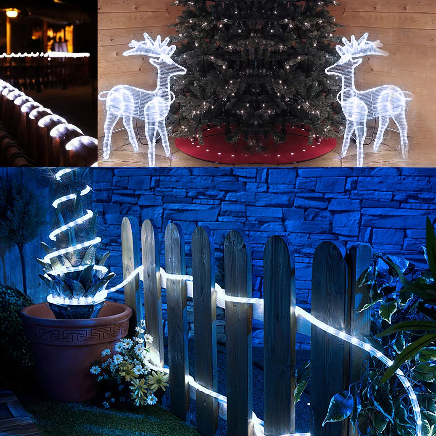 Forever Speed 10M Tubo Luminoso LED Flessibile Bianco Freddo per Esterni e Interni Decorazione per Natale, Matrimonio, Vacanze, Giardino, Tetto e Illuminazione IP65