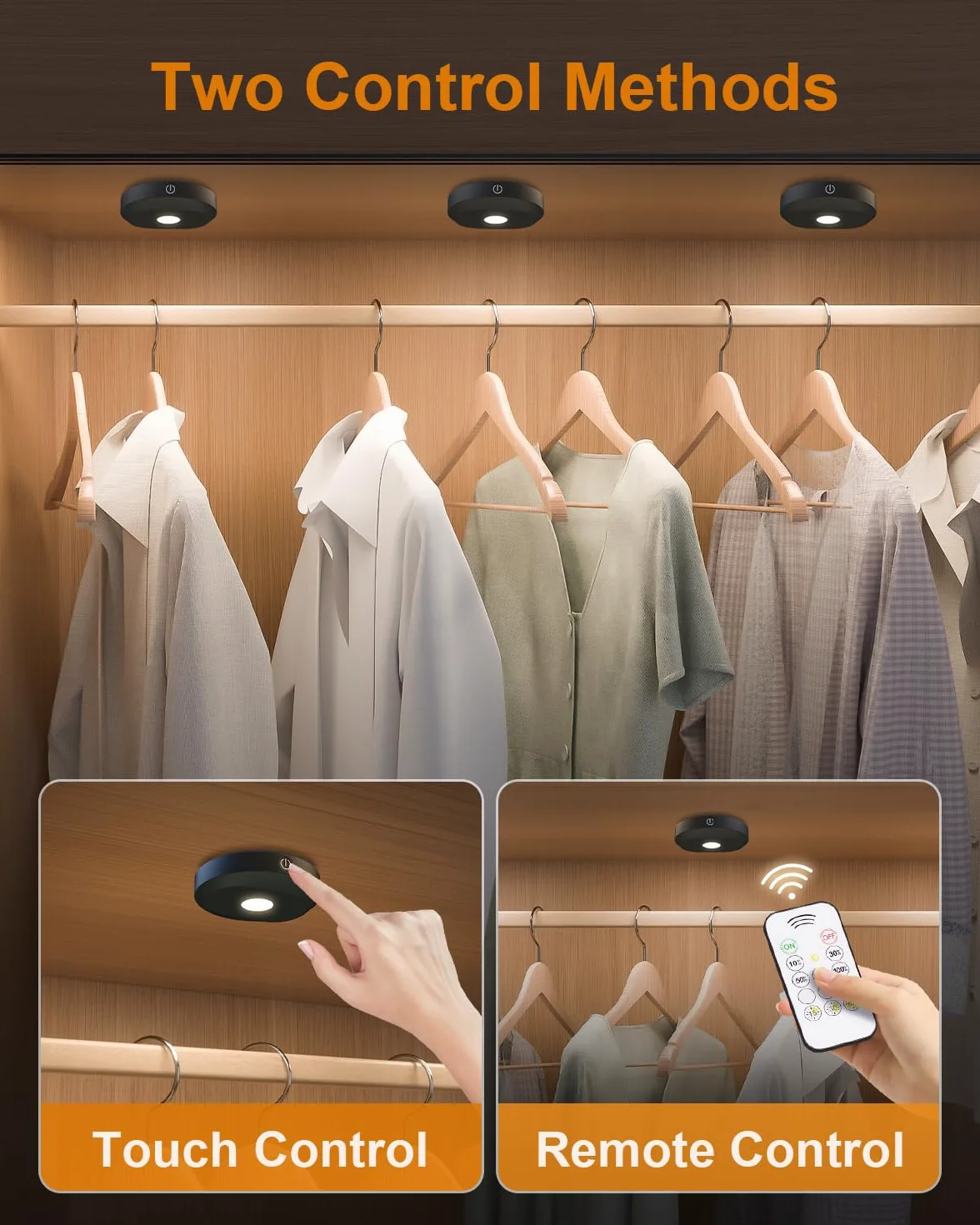 WILLED led sottopensile cucina,Ricaricabile luci per armadio con telecomando,Regolabile luci led cucina con Funzione Timer per cucina,armadio, piano di lavoro, guardaroba, mensola,confezione da 6