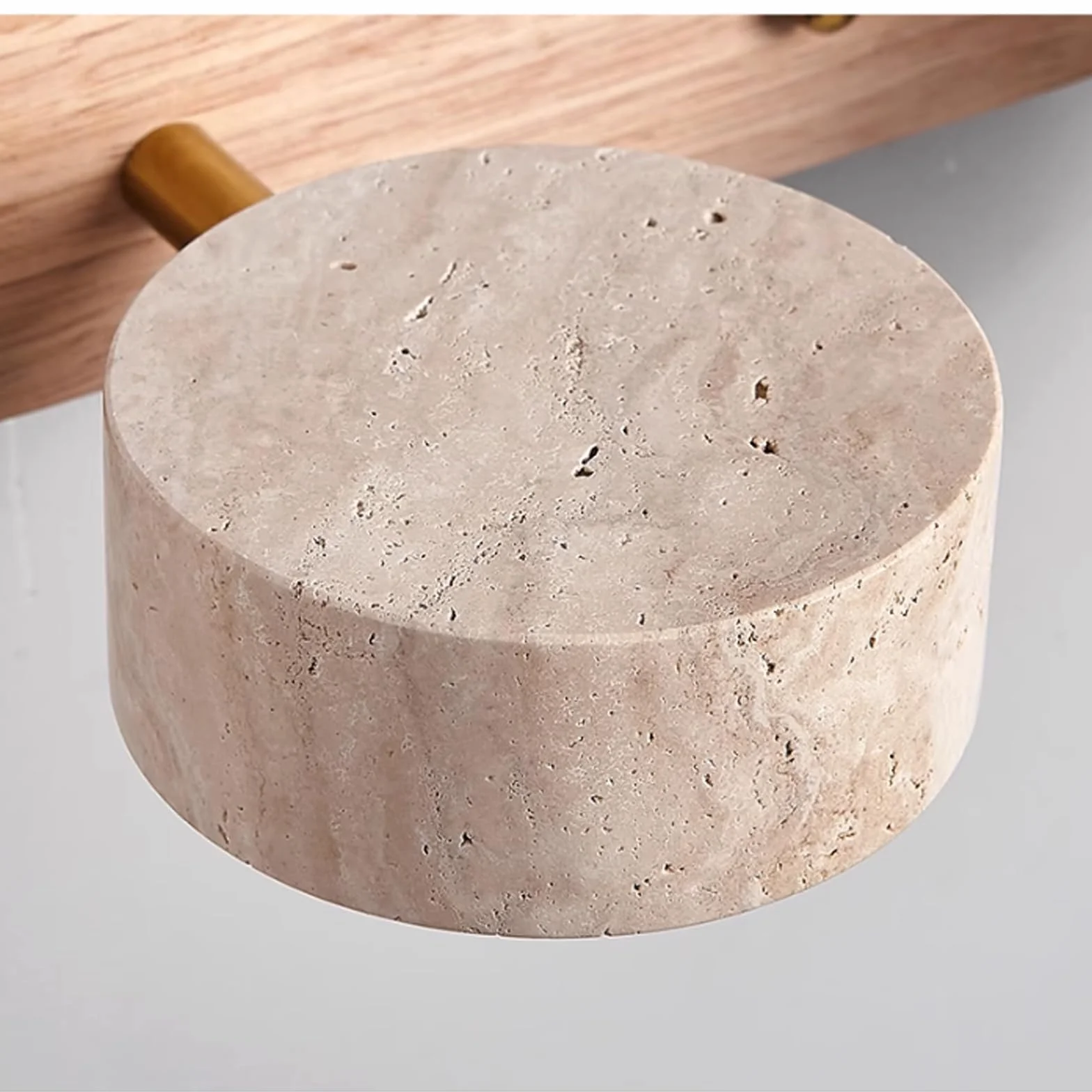Lampada da toeletta in pietra naturale, applique da parete lineare in legno da fattoria, travertino giallo, 2/3/4 luci, lampada da bagno sopra lo specchio, luce per quadri a LED girevole a 180°