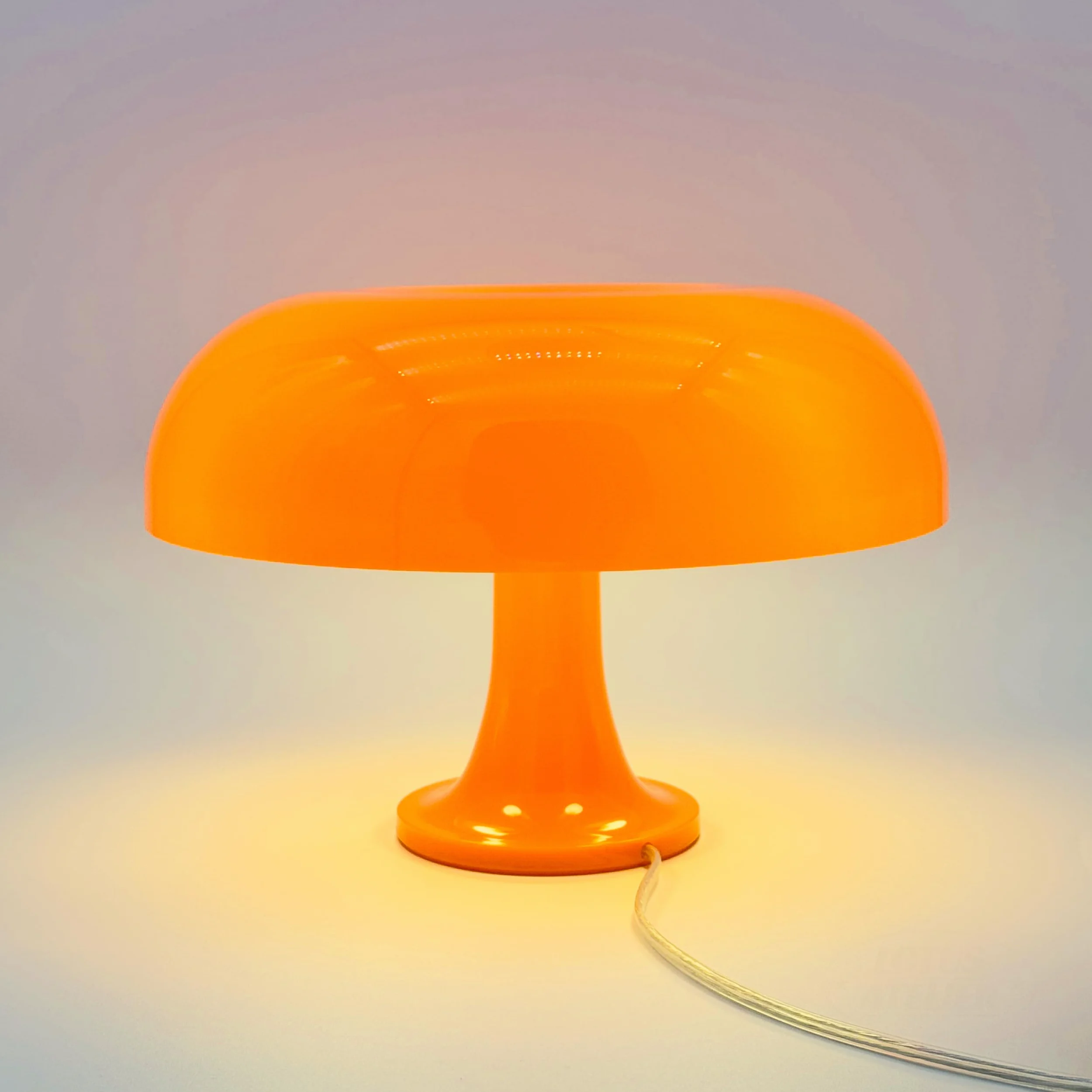 Lotus Atelier Lampada a fungo arancione per stanza, illuminazione estetica moderna per camera da letto, decorazione retrò per soggiorno (arancione)