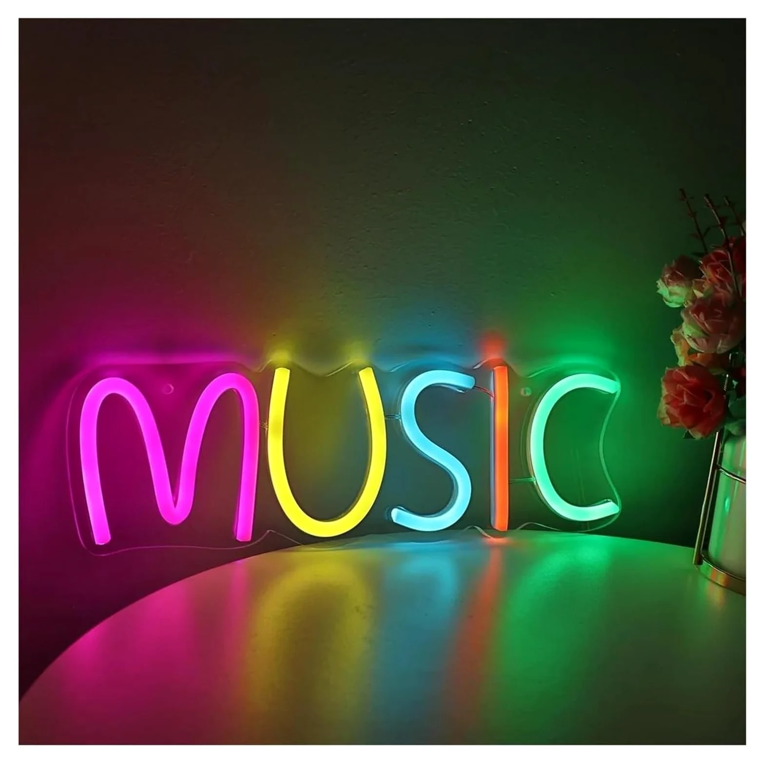 insegna Luminosa al Neon Insegna al Neon Musica Colorata, per Feste, Pub, Club, Negozi, Decorazioni per Compleanni