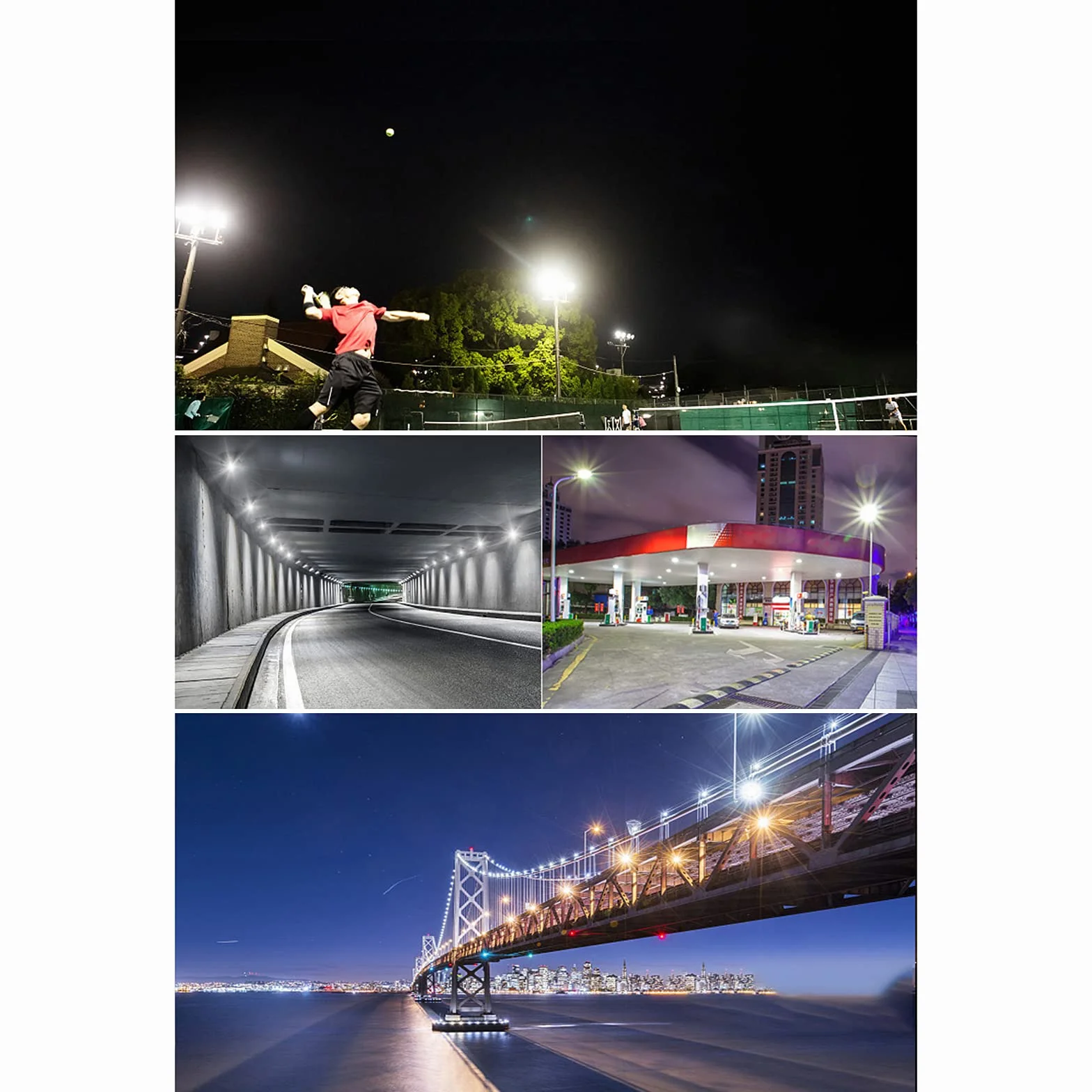 Proiettore a LED per esterni, 50-1000 W, IP66, impermeabile, con filo da 1 metro, super luminoso, per giardino, patio, vialetto, cortile e altro (700 W)
