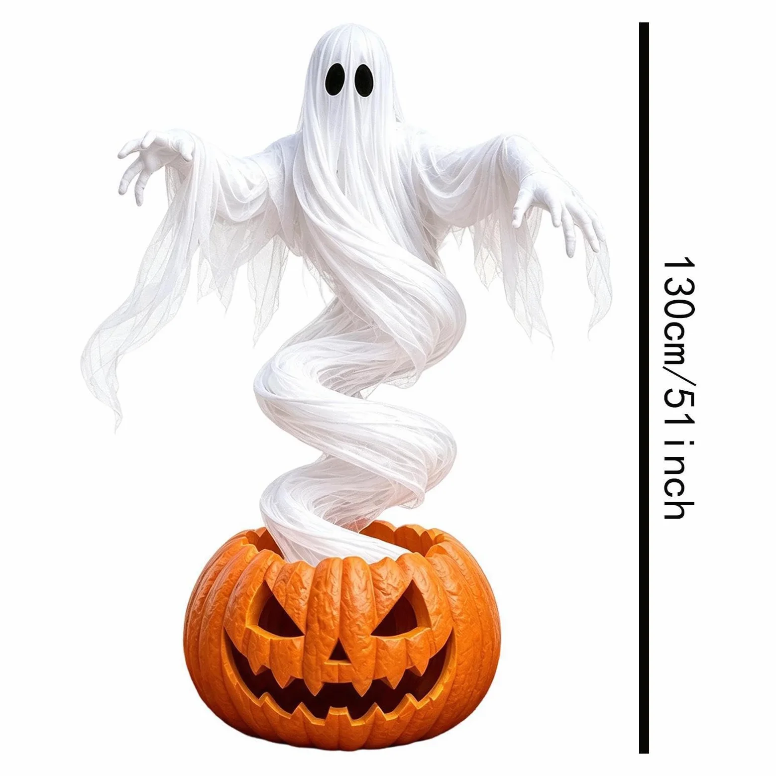 Decorazioni fantasma di Halloween vorticoso portico puntello con luce